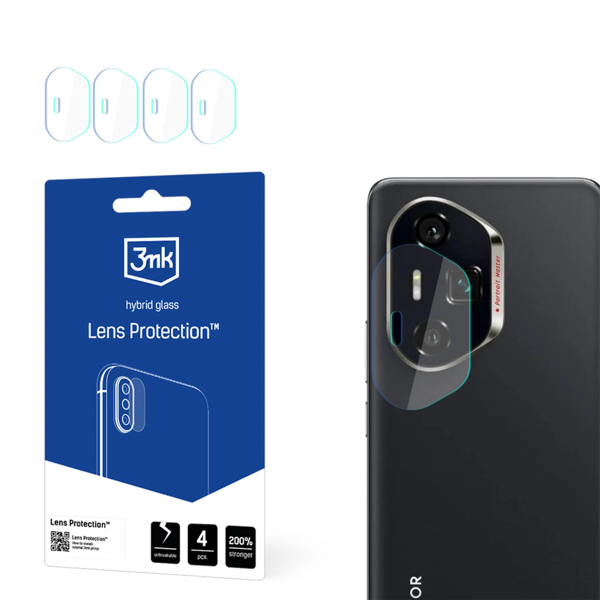 Stiklas fotoaparato objektyvui Honor 300 Ultra / 300 Pro - 3mk objektyvo apsauga