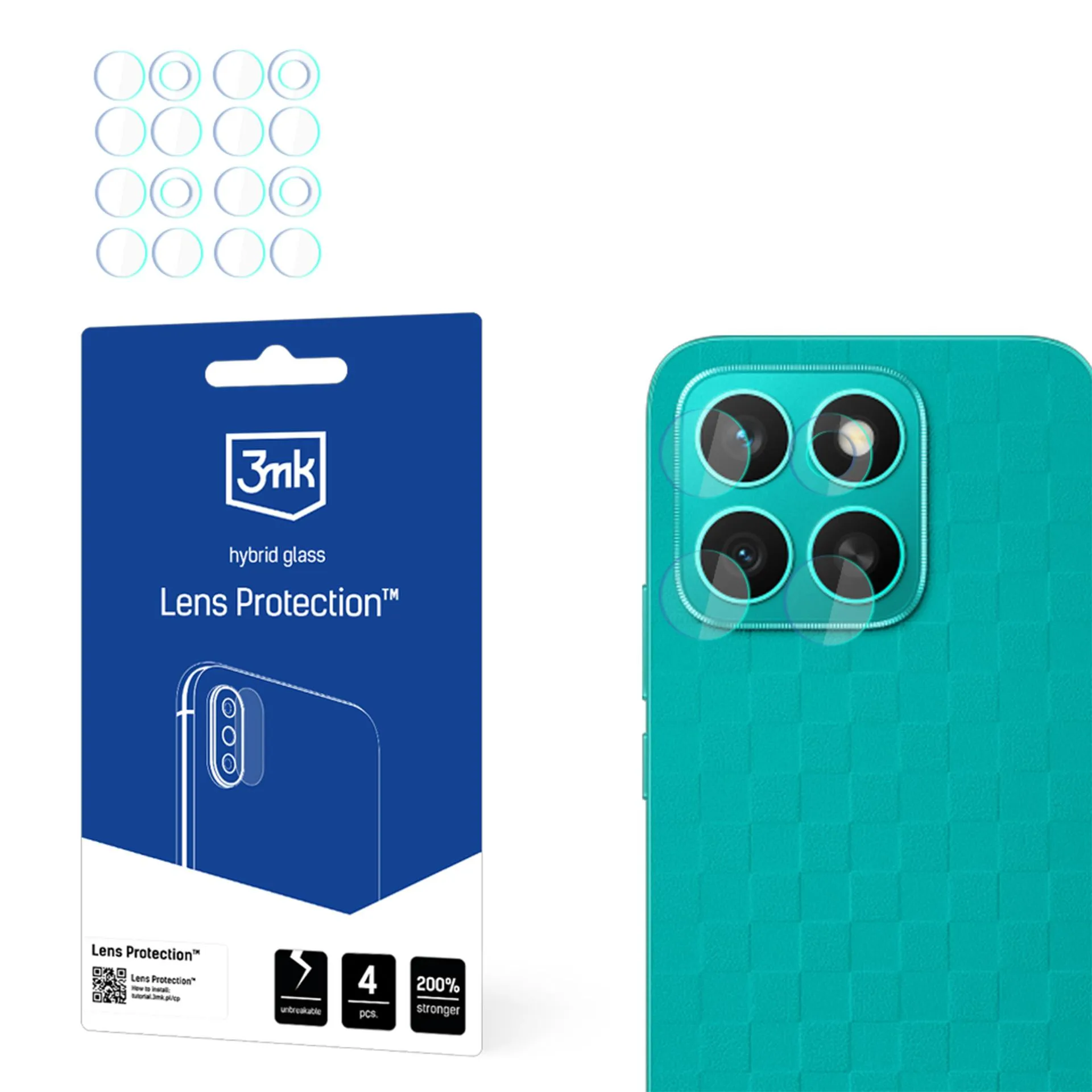 Stiklas fotoaparato objektyvui Honor X8c - 3mk objektyvo apsauga