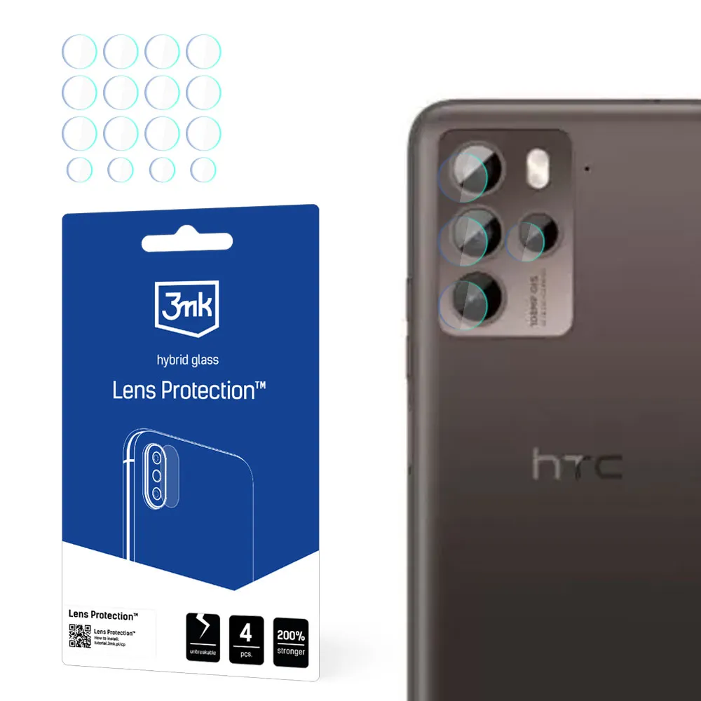 Stiklas fotoaparato objektyvui HTC U23 Pro - 3mk objektyvo apsauga