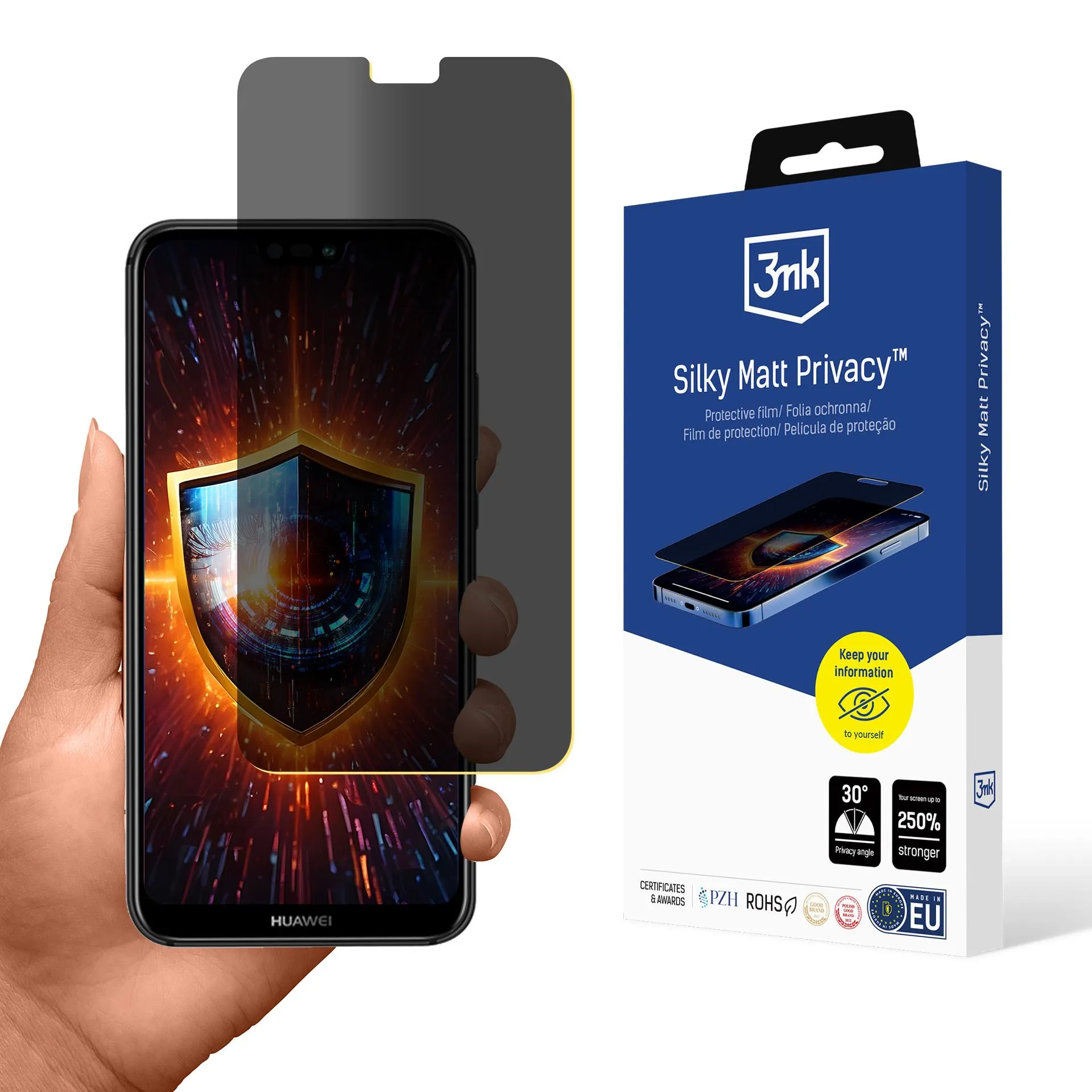 Folia privatizuojanti prie Huawei P20 Lite - 3mk Silky Matt Privacy