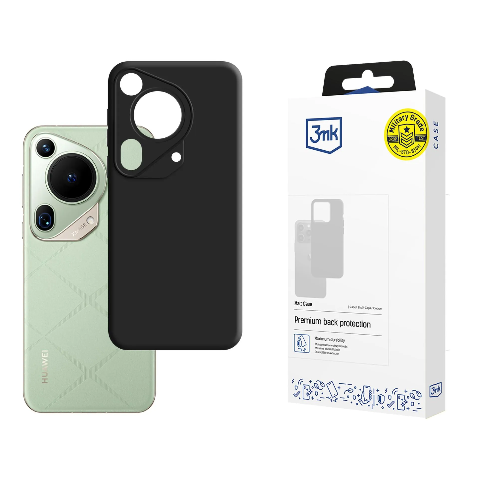 Dėklas Huawei Pura 70 Ultra - 3mk Matt Case Black