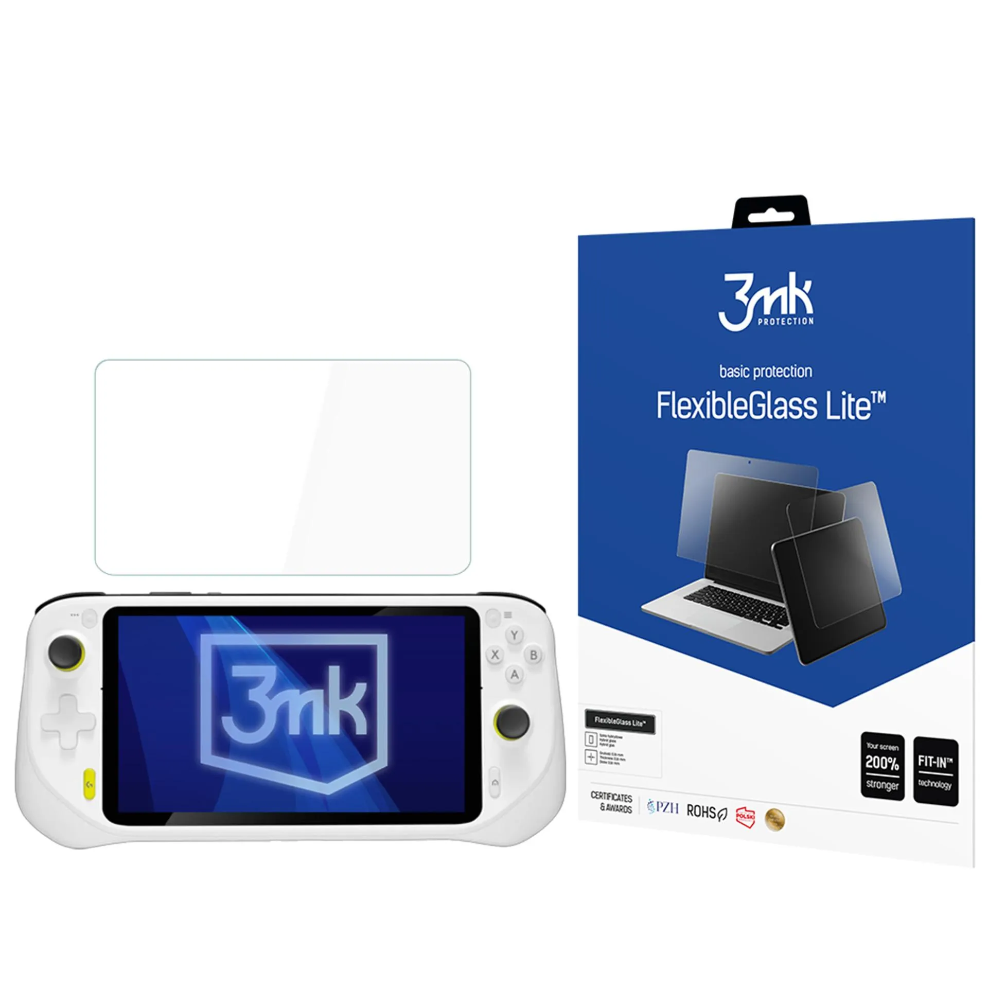 Nesuskylantis hibridinis stiklas Logitech G Cloud - 3mk FlexibleGlass Lite