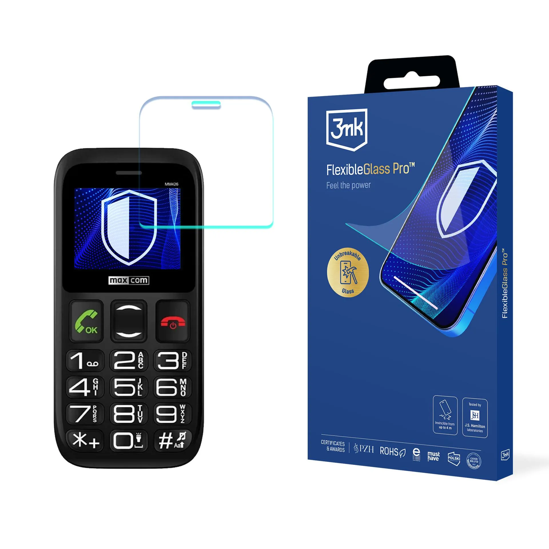 Nesudaužomas stiklas Maxcom Comfort MM426 - 3mk FlexibleGlass Pro