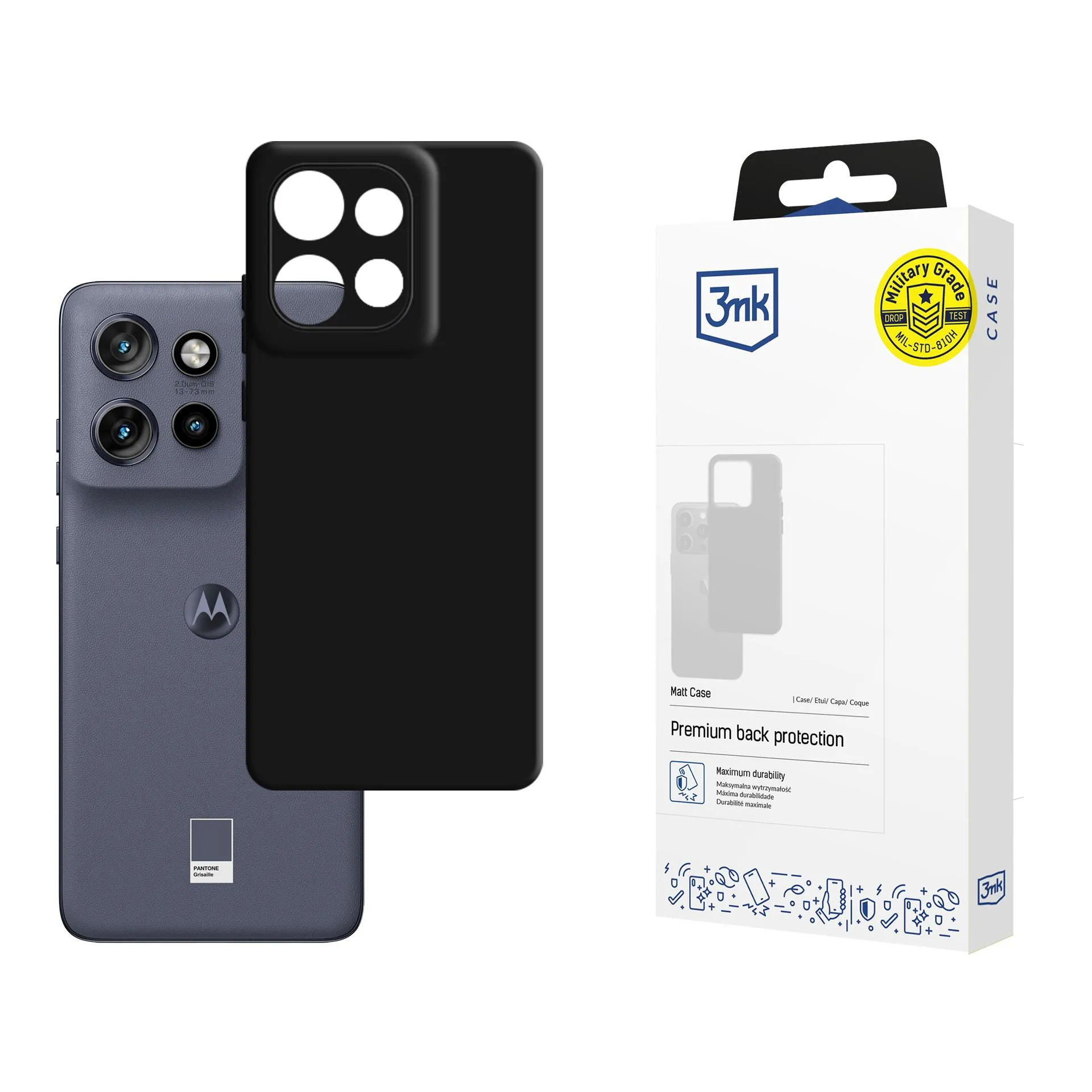 Deklas Motorola Edge 50 Neo - 3mk Matt Case Black