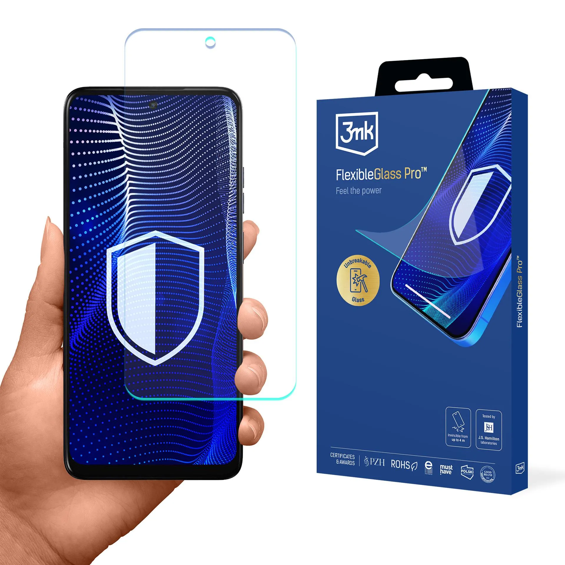 Nesudaužomas stiklas Motorola Moto E15 - 3mk FlexibleGlass Pro