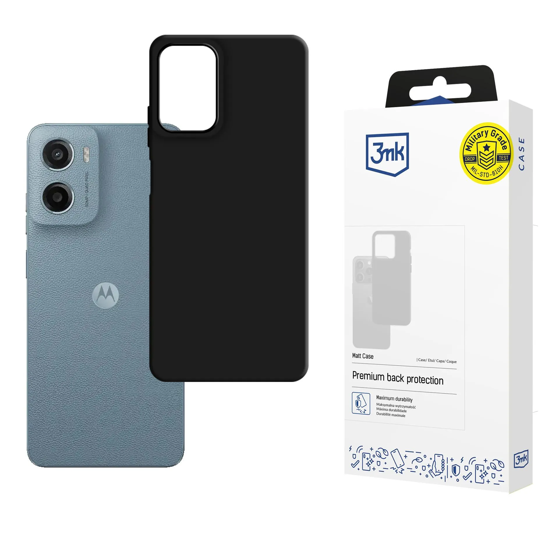 Deklas Motorola Moto G05/E15 G4 - 3mk Matt Case Black