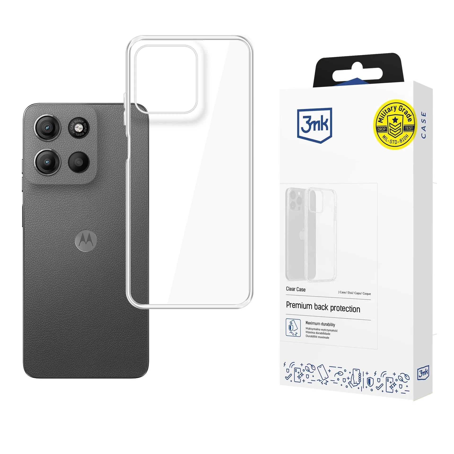 Dėklas Motorola Moto G15 / G15 Power - 3mk Clear Case