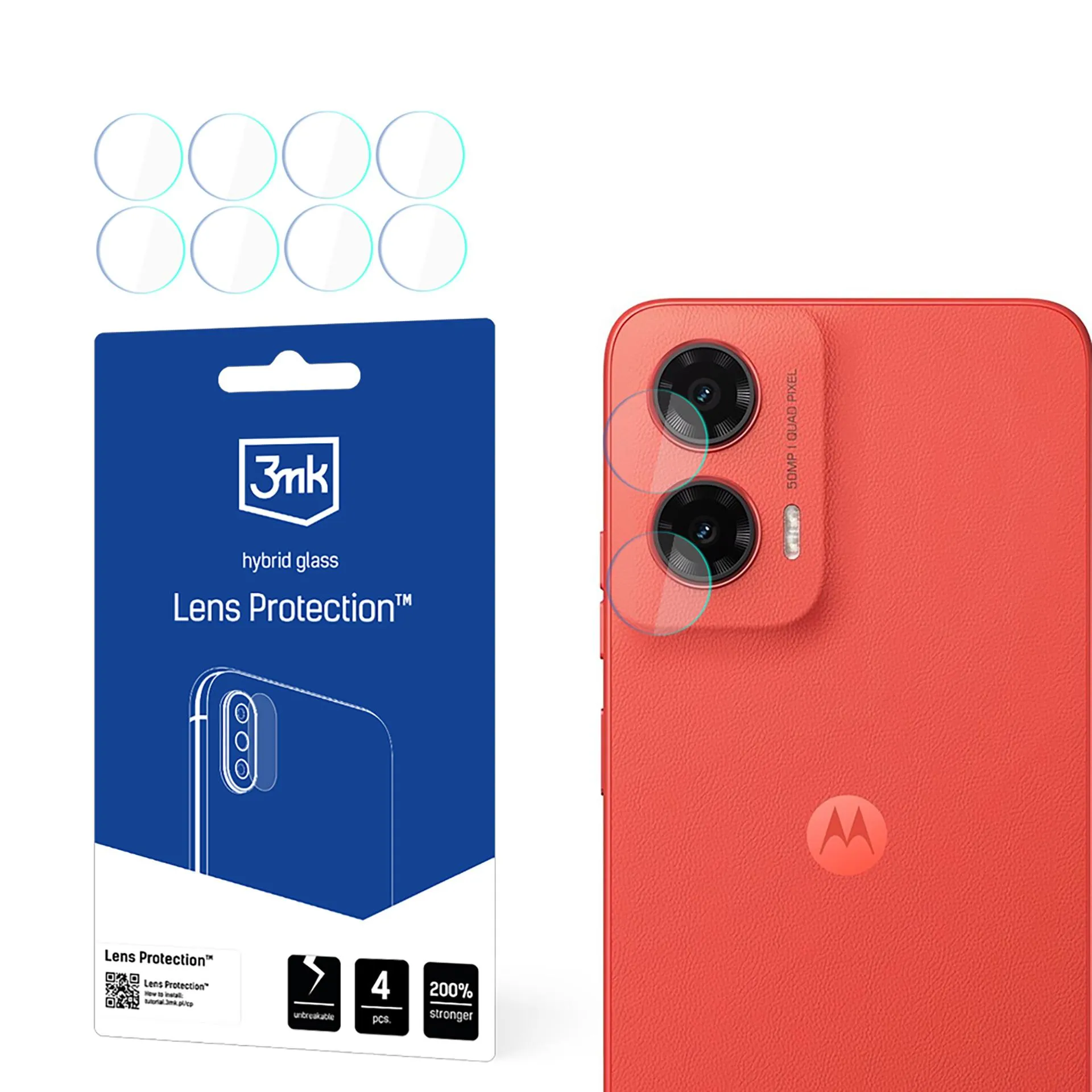 Stiklas fotoaparato objektyvui Motorola Moto G35 5G - 3mk objektyvo apsauga