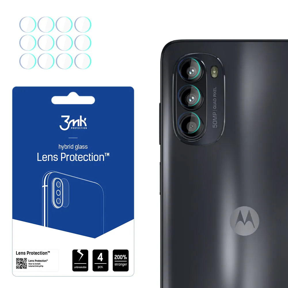 Stiklas fotoaparato objektyvui Motorola Moto G52 - 3mk objektyvo apsauga