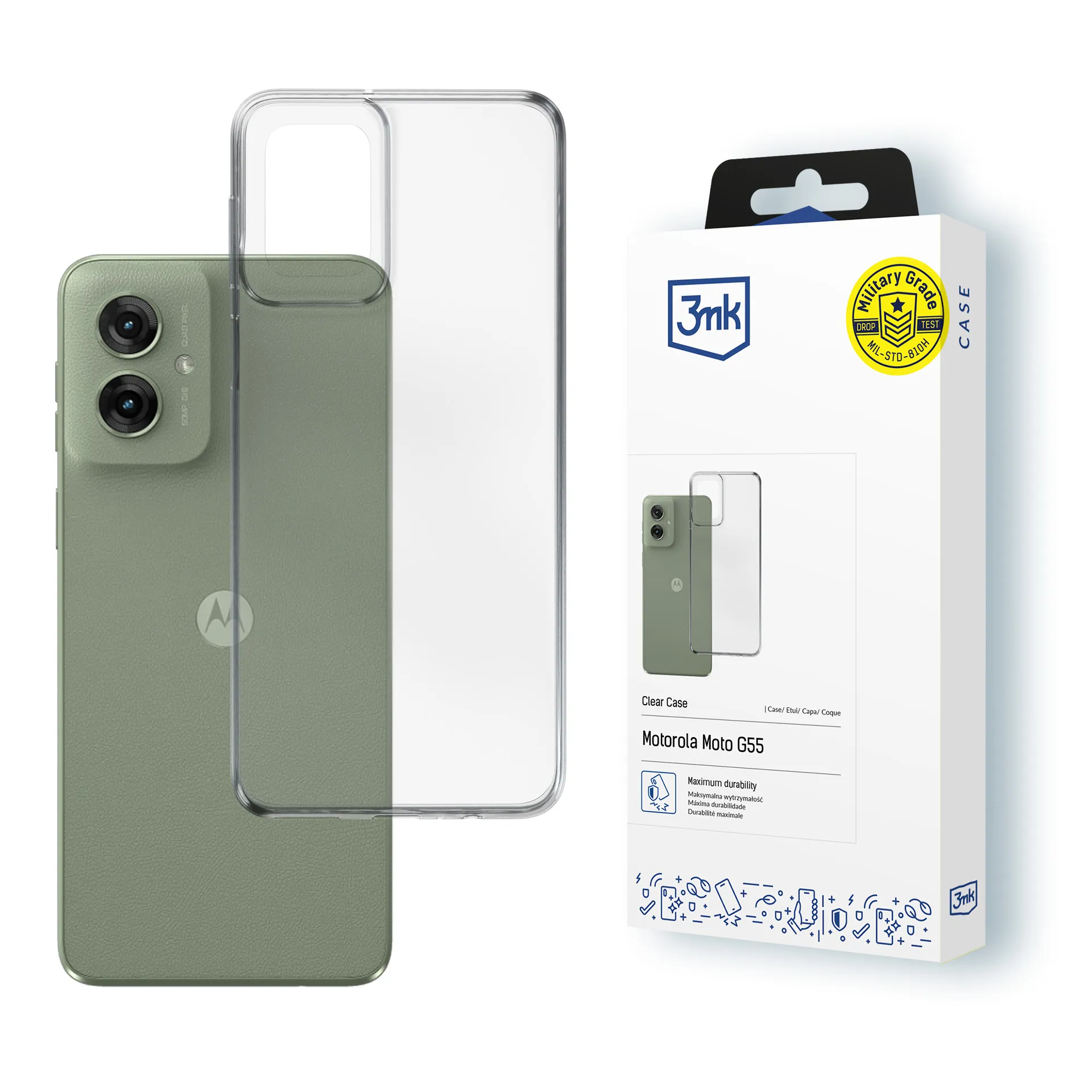 Deklas Motorola Moto G55 5G - 3mk Clear Case