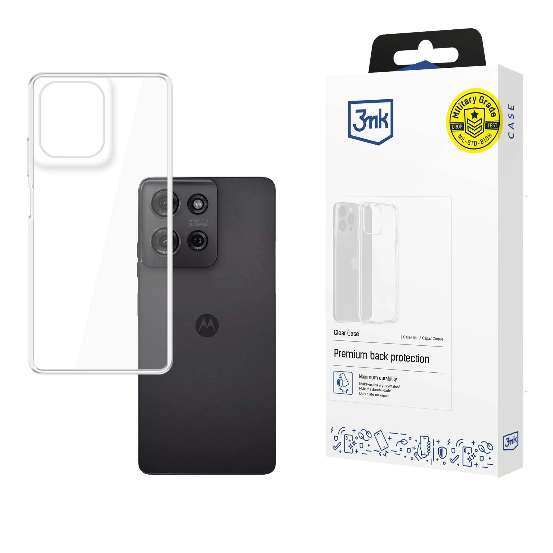 Deklas Motorola Moto G75 - 3mk Clear Case