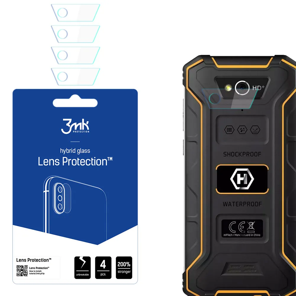 Stiklas fotoaparato objektyvui MyPhone Hammer Energy 2 - 3mk objektyvo apsauga