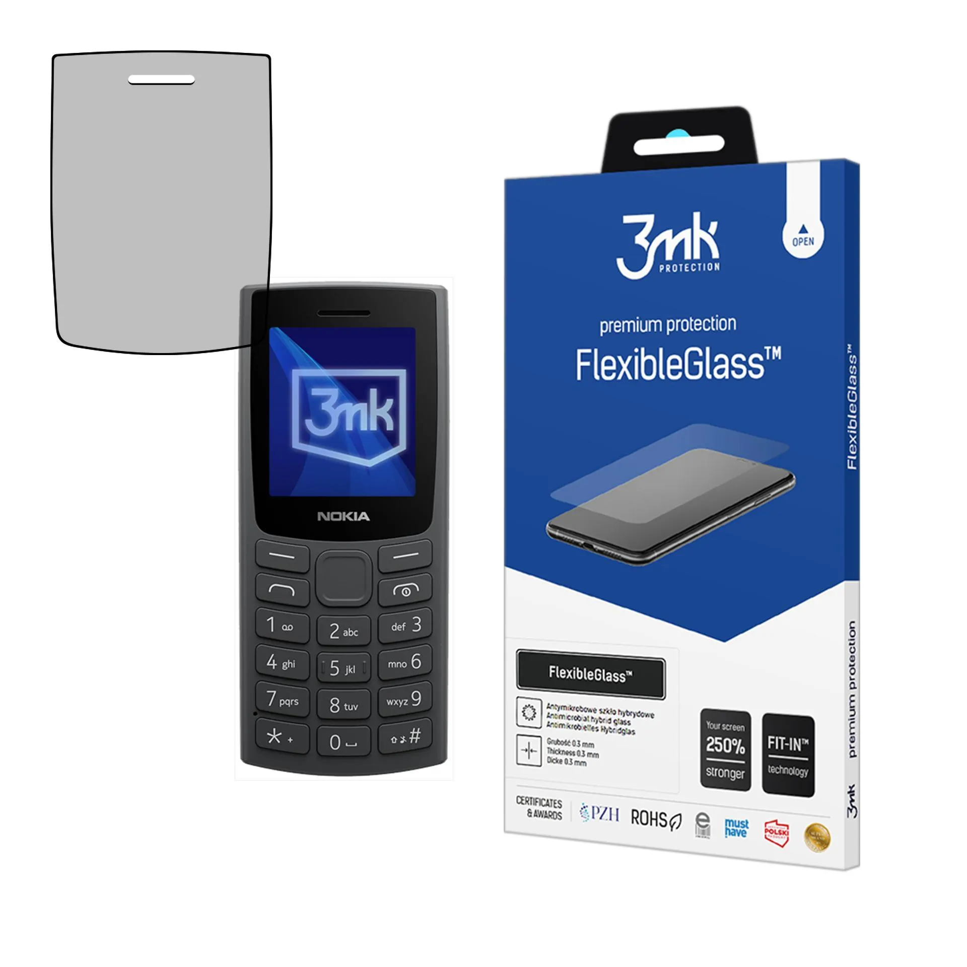 Neskaidomas hibridinis stiklas [modeliui] - 3mk FlexibleGlass™