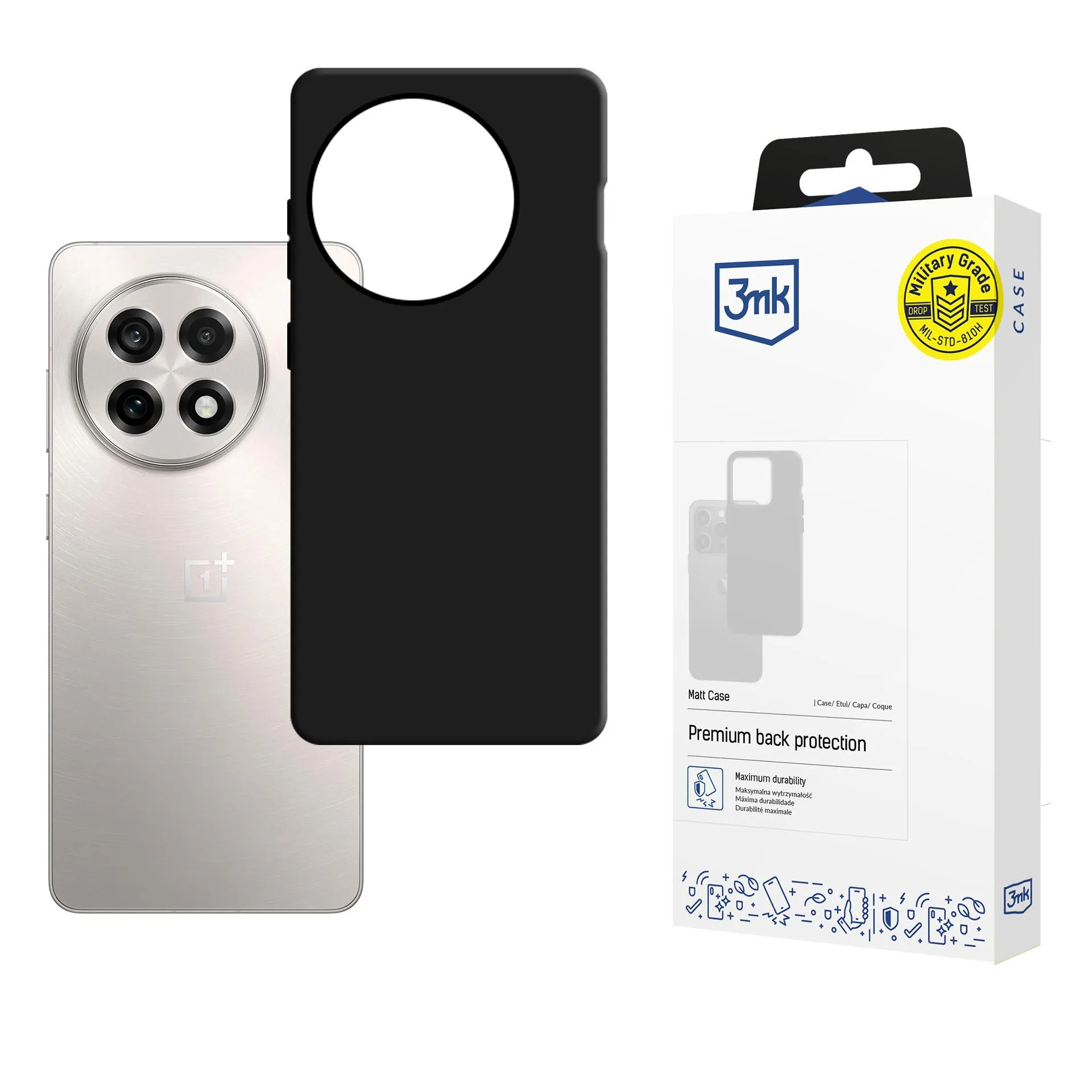 Dėklas OnePlus 13R/ACE 5 - 3mk Matt Case Black