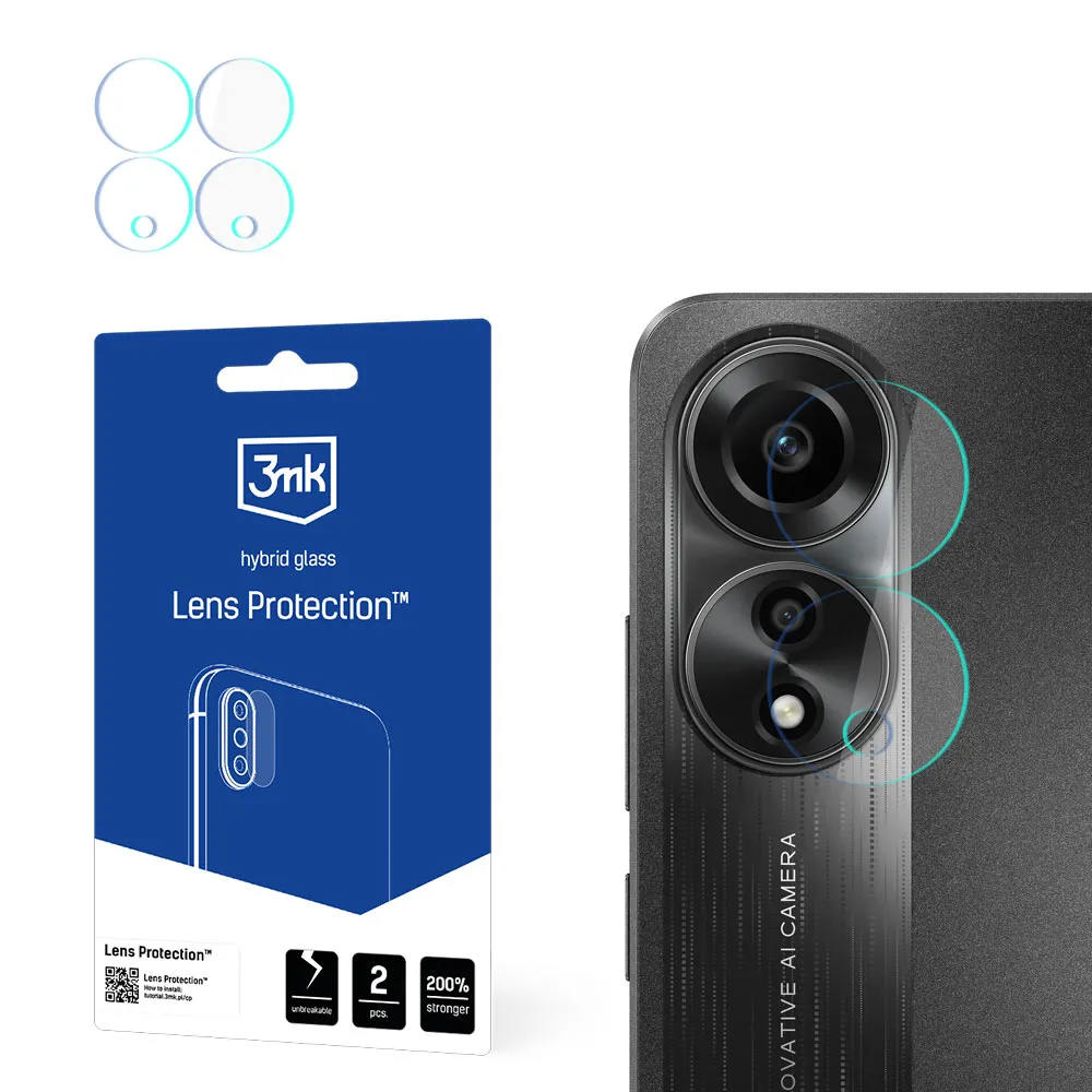 Stiklas fotoaparato objektyvui Oppo A78 5G - 3mk objektyvo apsauga