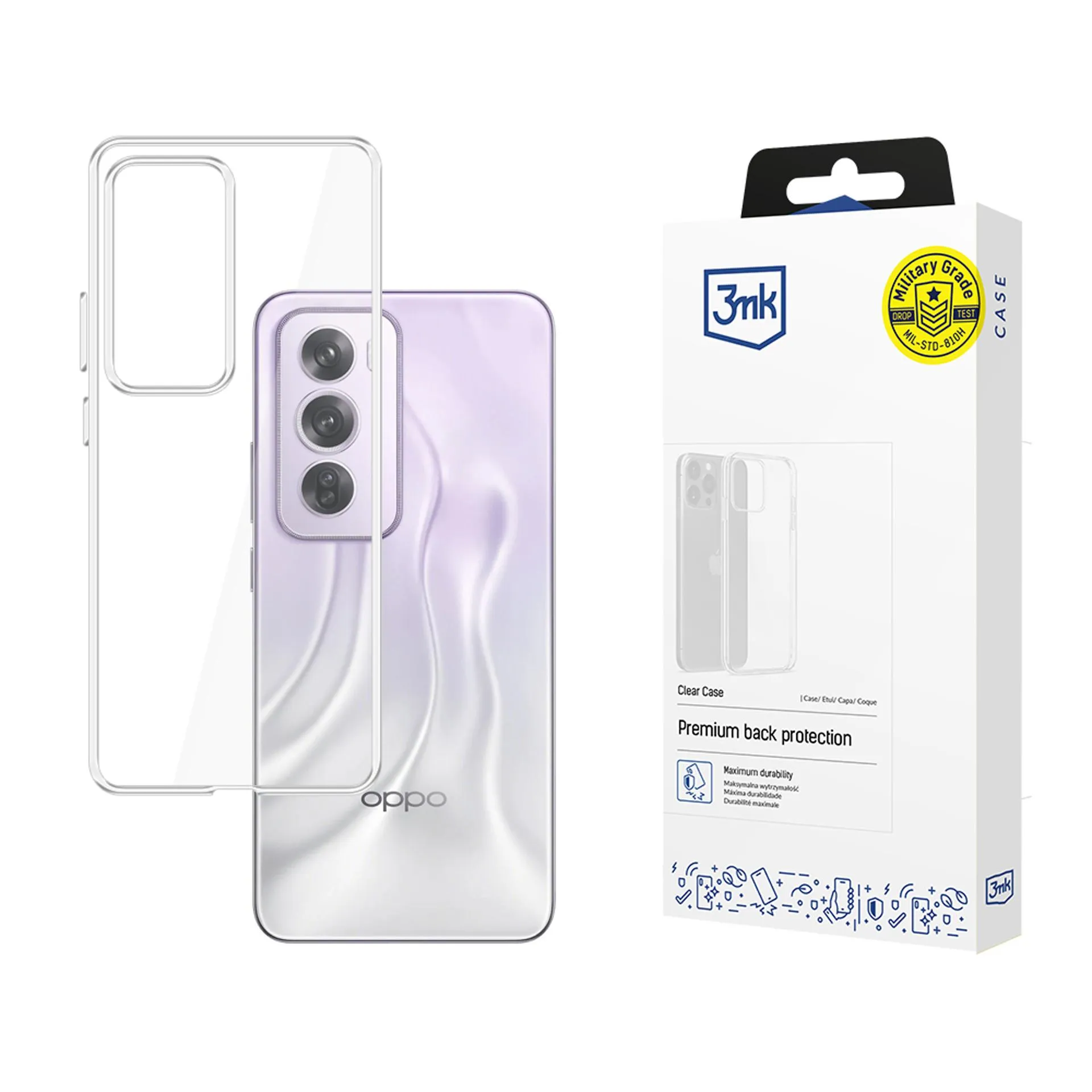 Dėklas Oppo Reno 12 Pro - 3mk Clear Case