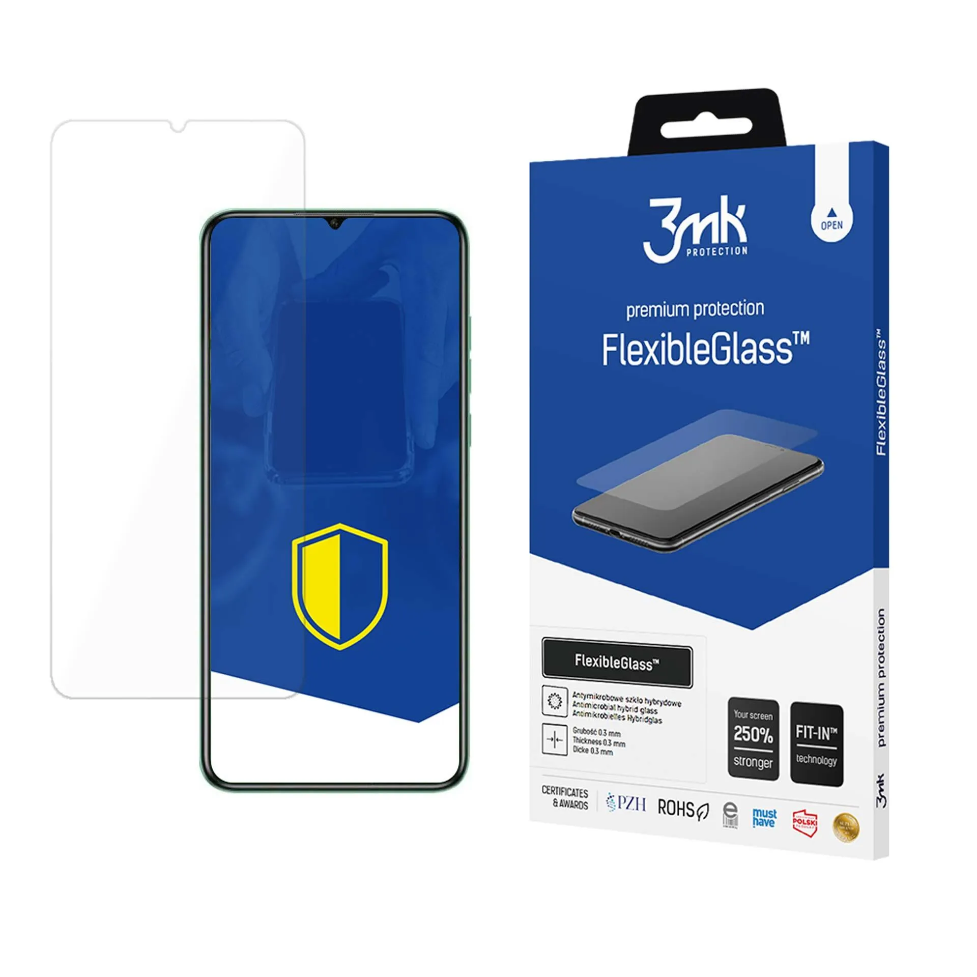 Neskaidomas hibridinis stiklas [modeliui] - 3mk FlexibleGlass™