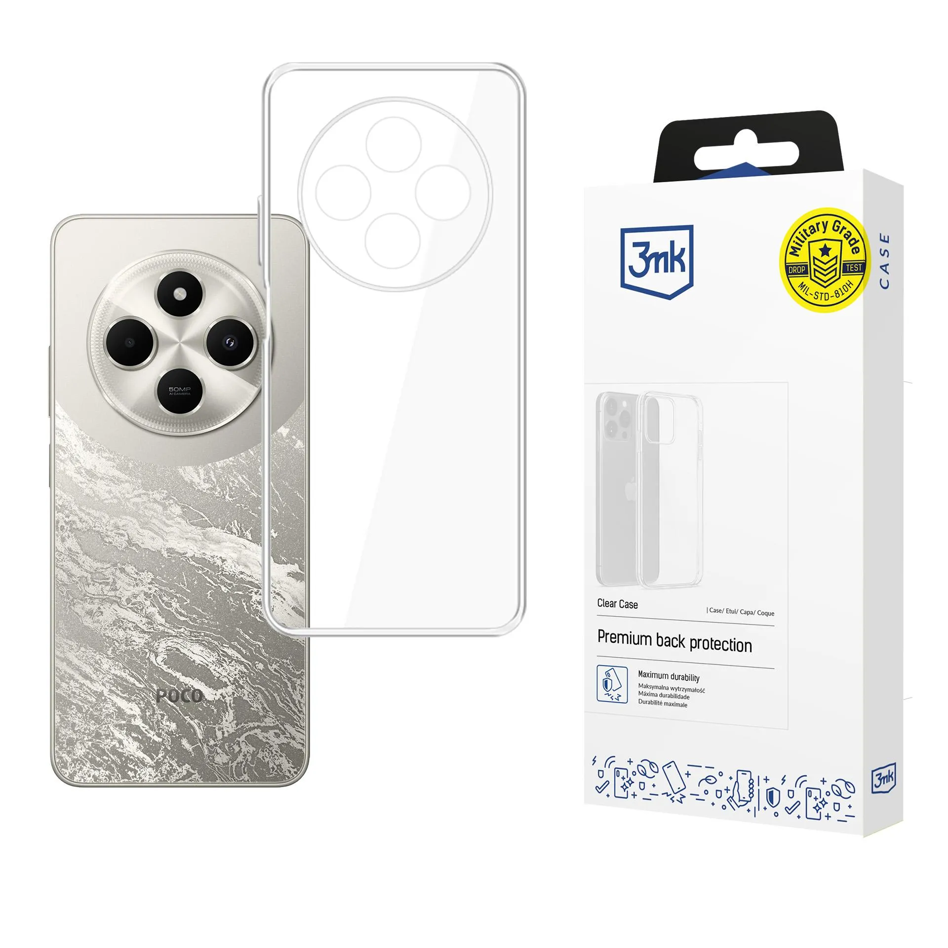 Deklas POCO C75 - 3mk Clear Case