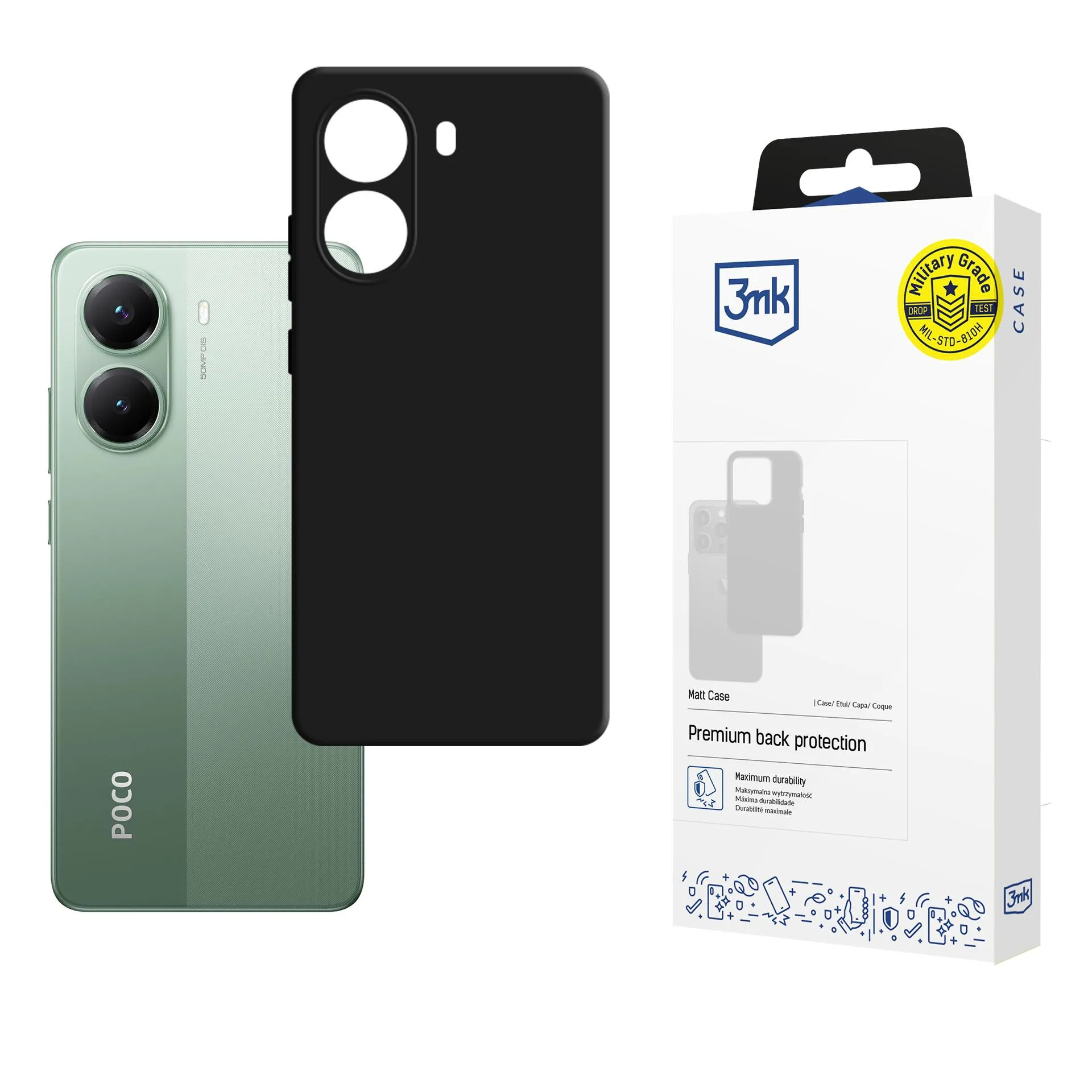 Deklas POCO X7 Pro - 3mk Matt Case Black