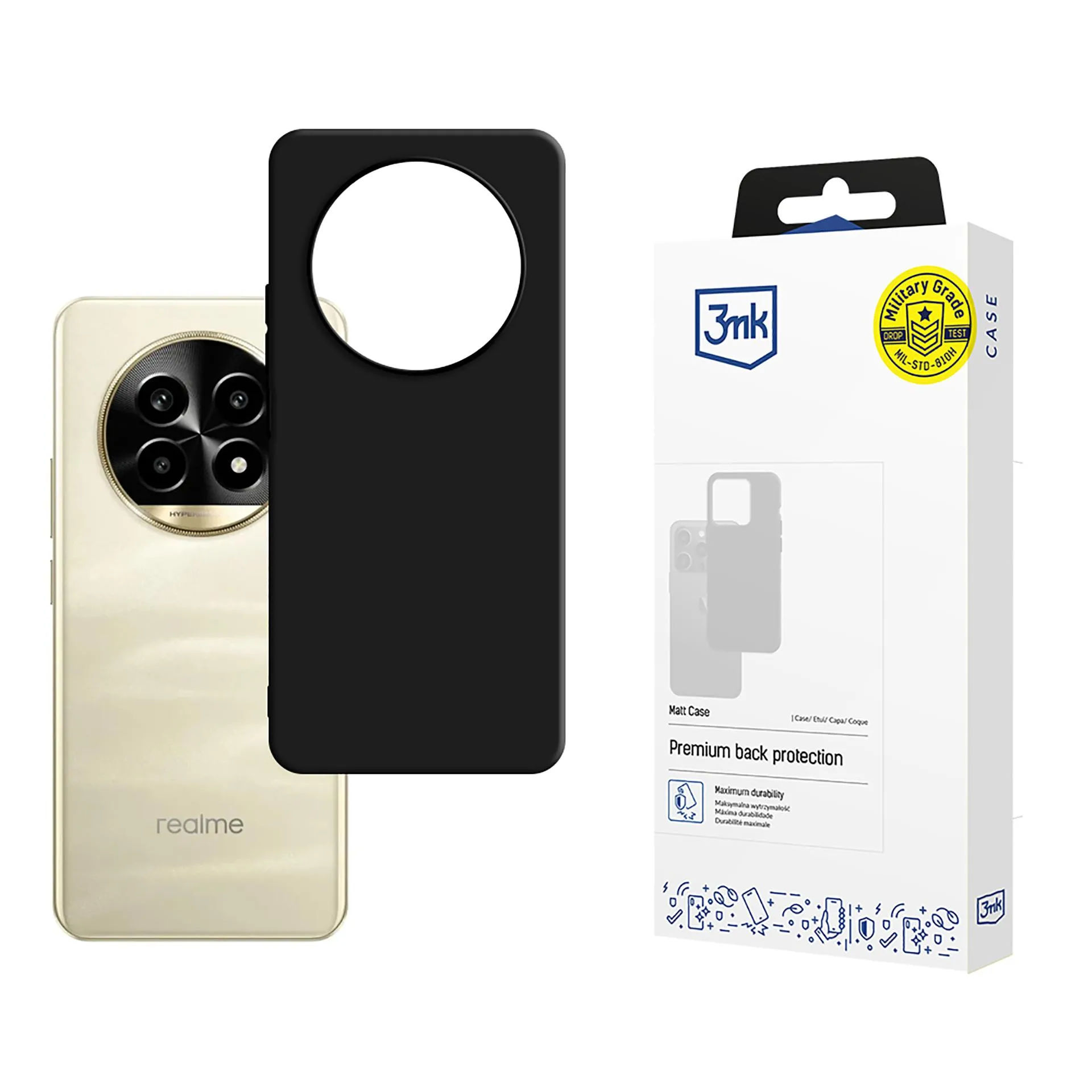 Dėklas Realme 13 Pro+ 5G / Realme 13 Pro 5G - 3mk Matt Case Black