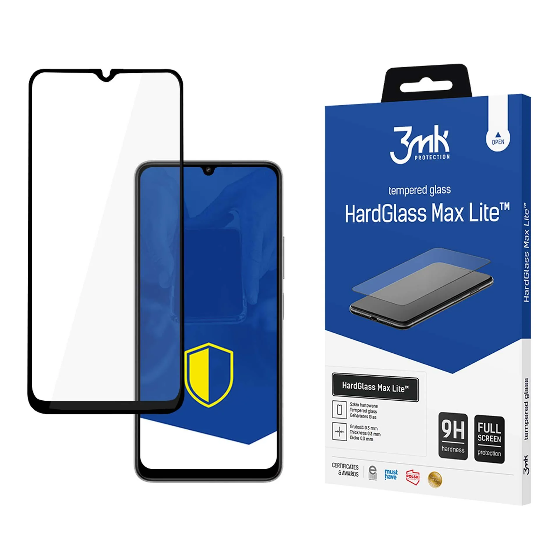 Grūdintas stiklas Redmi 13C 5G - 3mk HardGlass Max Lite