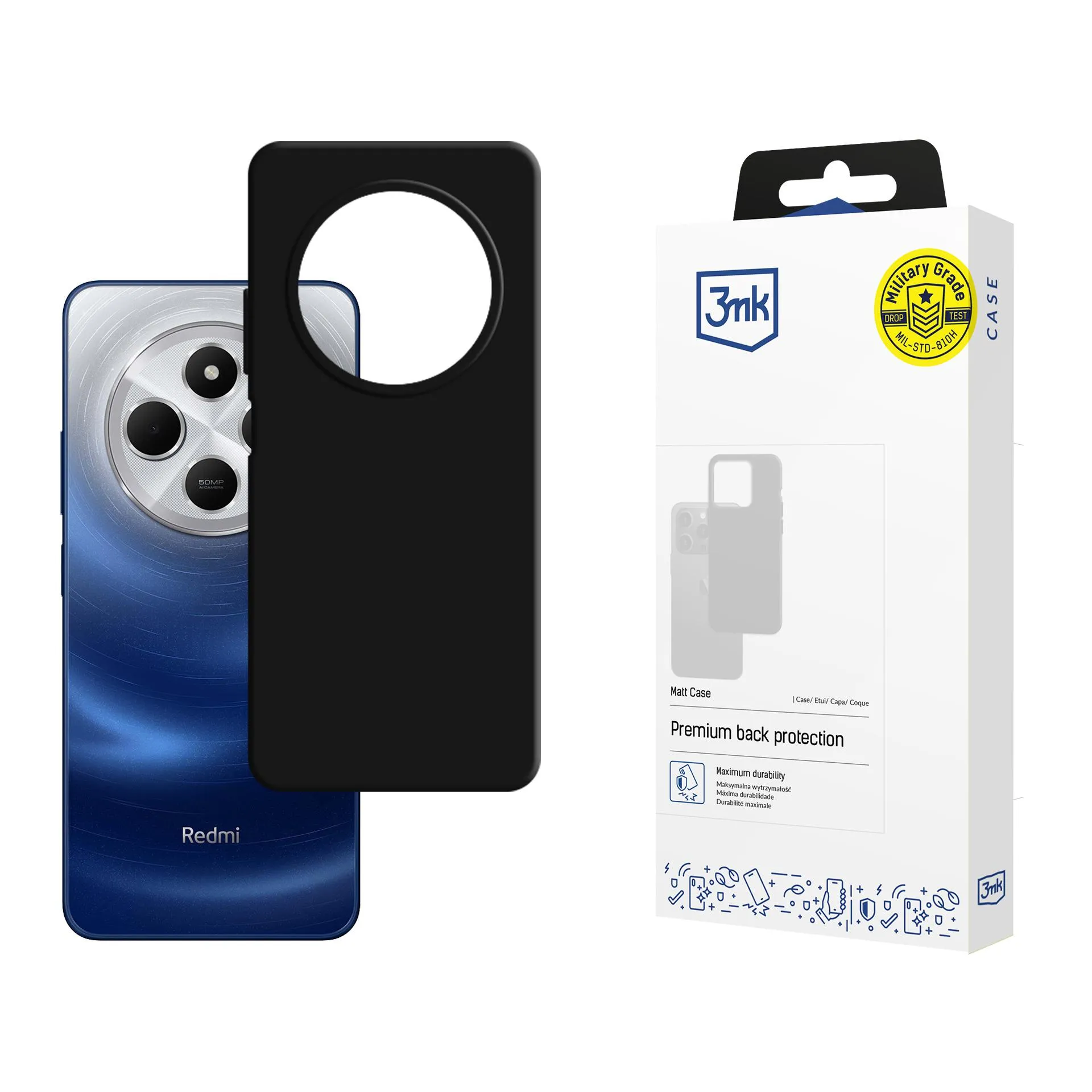 Deklas Redmi 14C / Redmi A4 5G - 3mk Matt Case Black