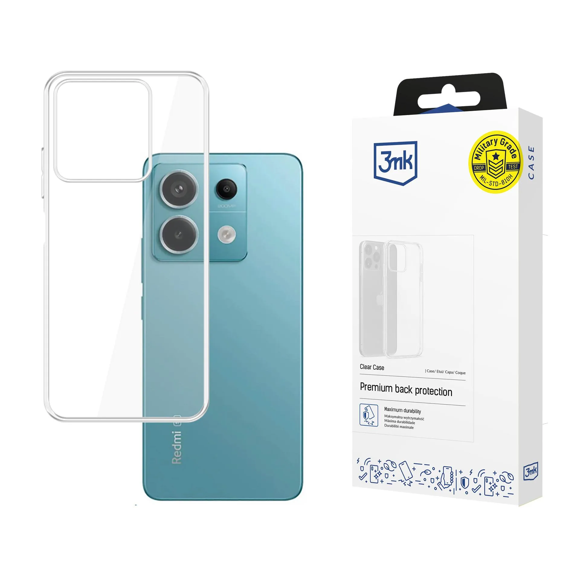 Dėklas Redmi Note 13 5G - 3mk Clear Case