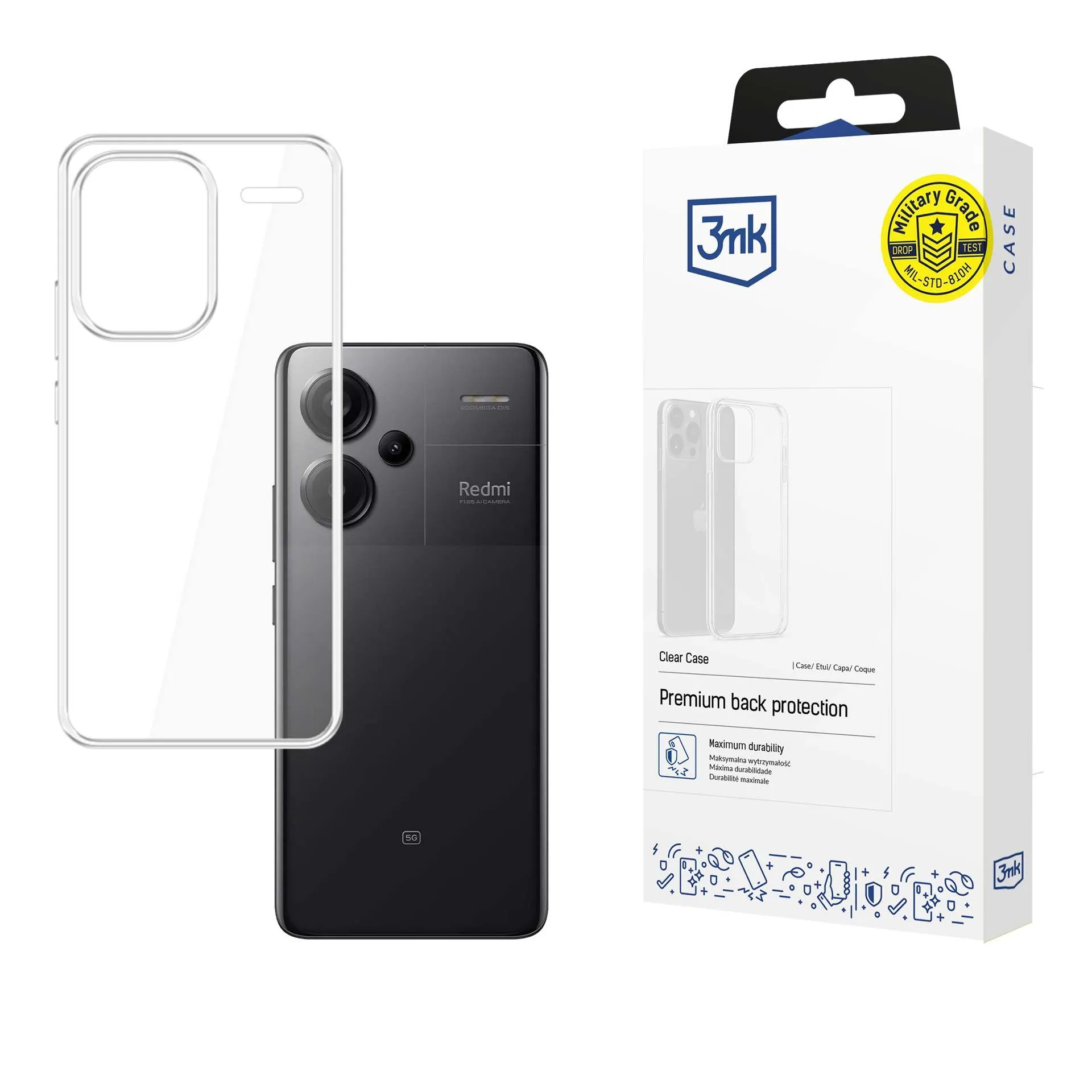 Deklas Redmi Note 13 Pro+ - 3mk Clear Case