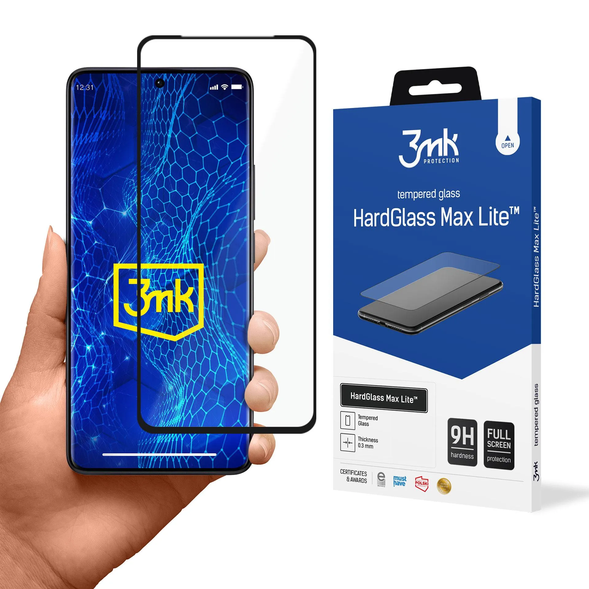 Grūdintas stiklas Redmi Note 13 Pro+ - 3mk HardGlass Max Lite