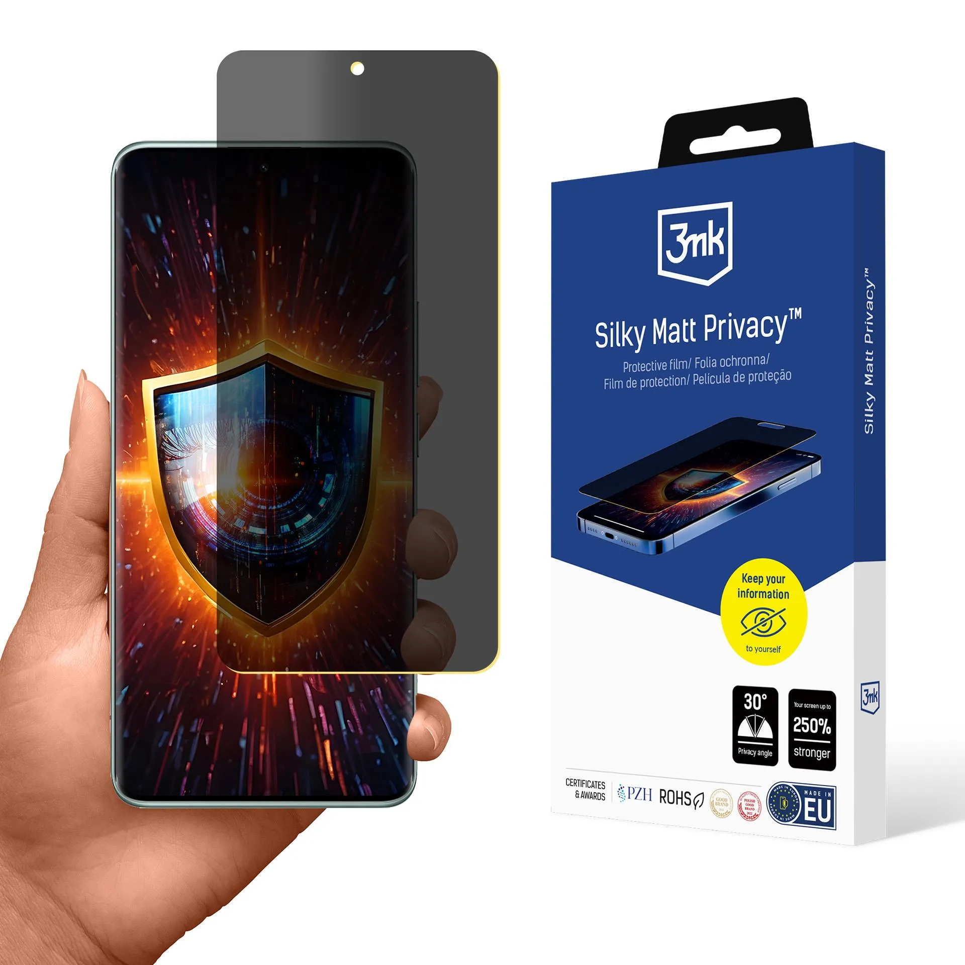 Folia privatizuojanti prie Redmi Note 14 Pro 5G - 3mk Silky Matt Privacy