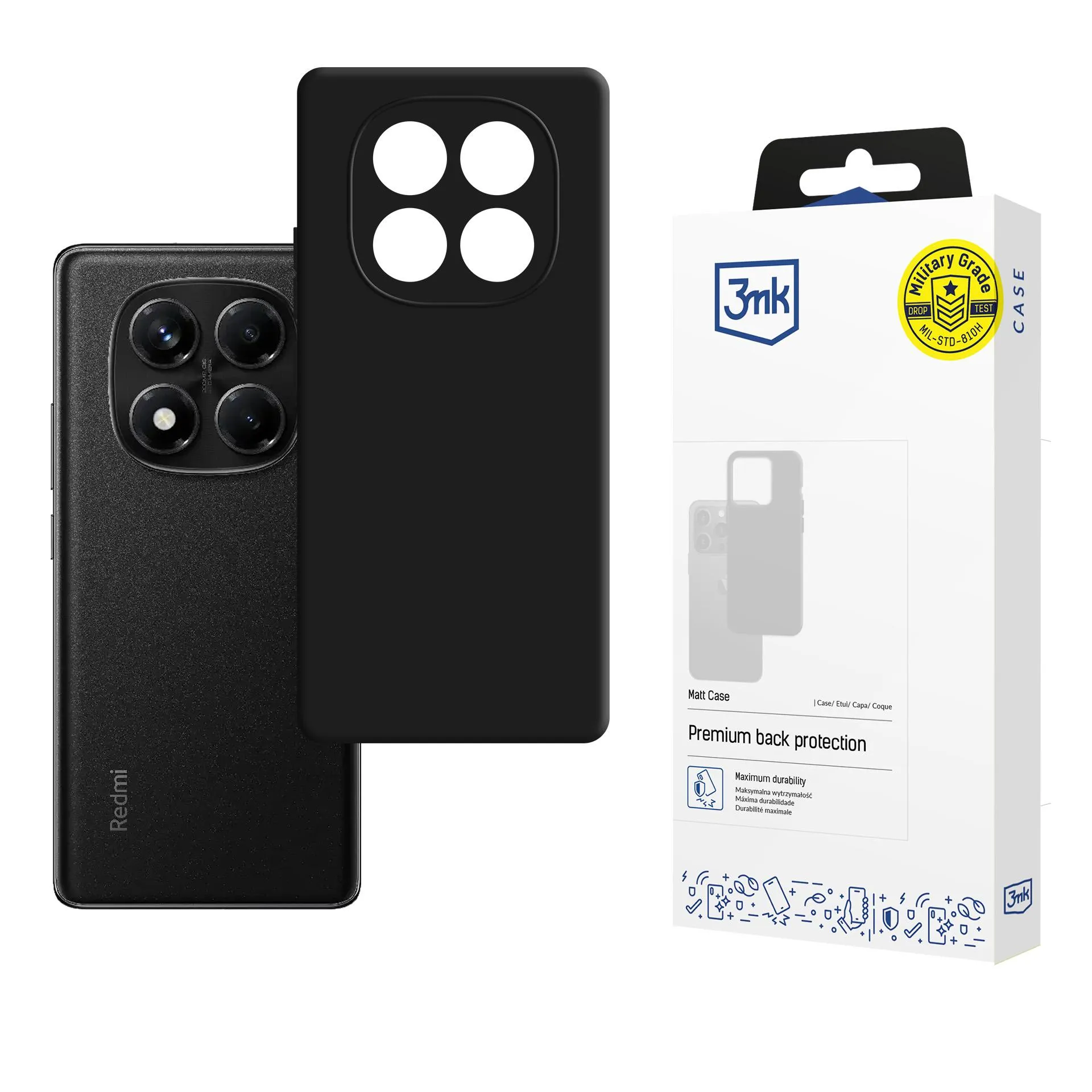 Dėklas Redmi Note 14 Pro 4G - 3mk Matt Case Black