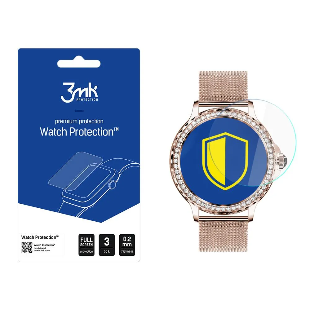 Apsauginis stiklas išmaniojo laikrodžio ekranui Rubicon RNCF19 - 3mk Watch Protection