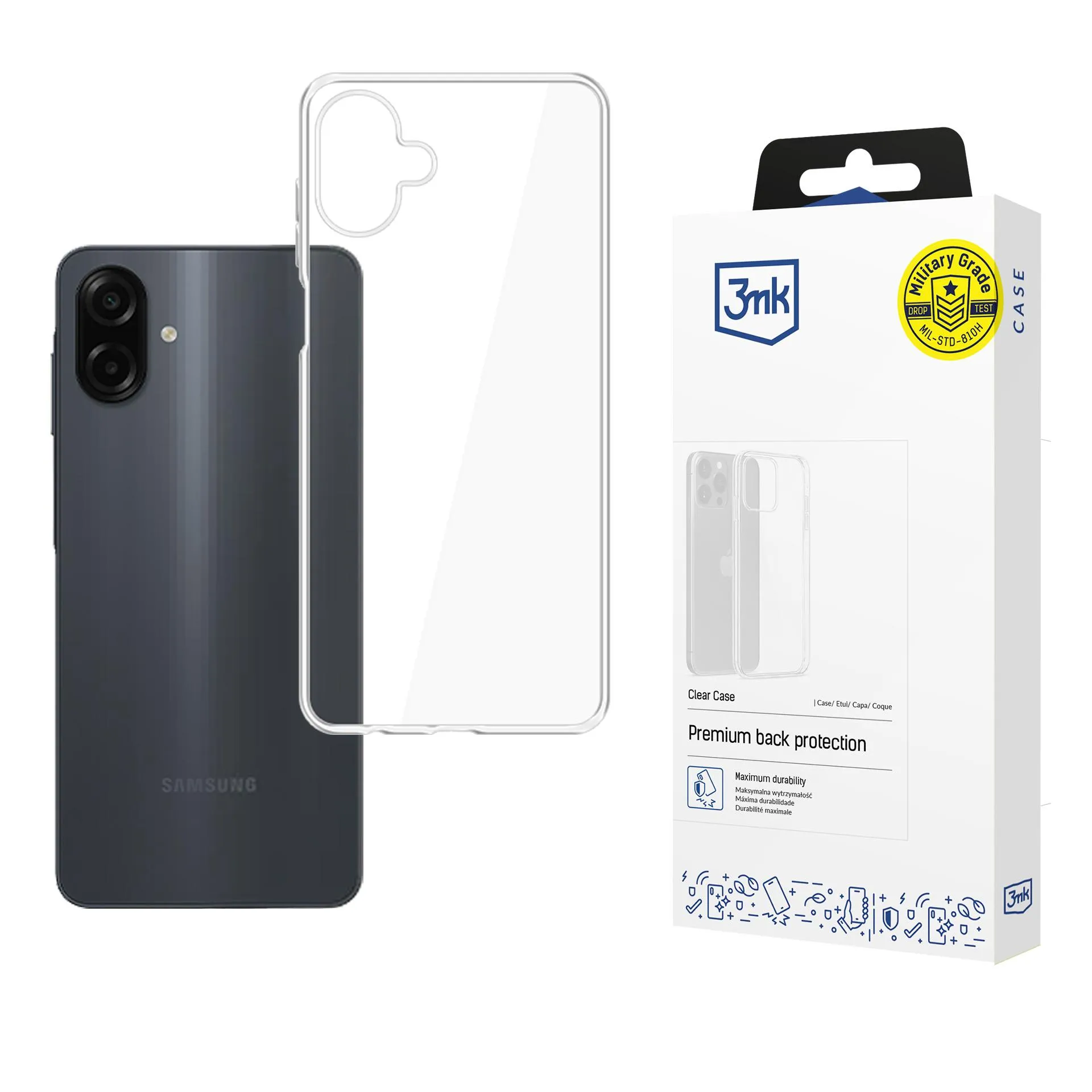 Dėklas Samsung Galaxy A07 4G - 3mk Clear Case