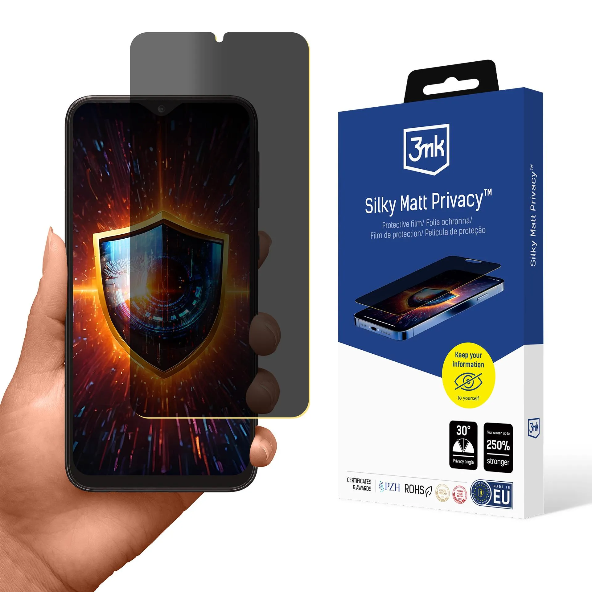 Folia privatizuojanti prie Samsung Galaxy A10 - 3mk Silky Matt Privacy