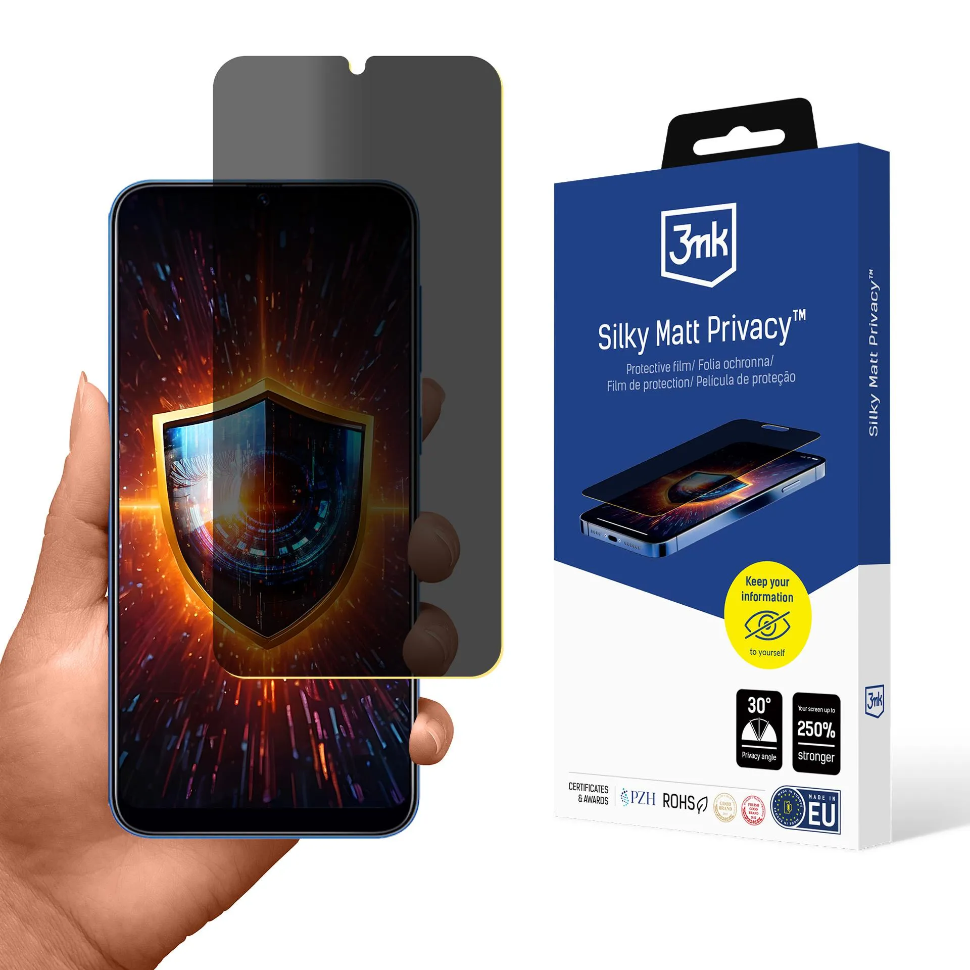 Folia privatizuojanti prie Samsung Galaxy A40 - 3mk Silky Matt Privacy
