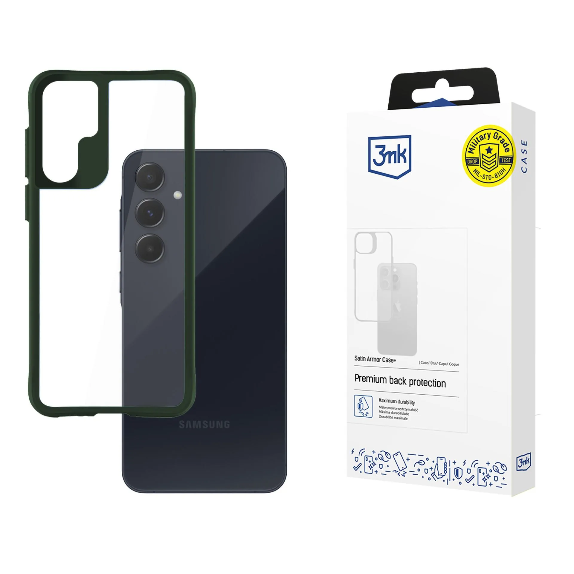 Deklas Samsung Galaxy A55 5G - 3mk Satin Armor Case+ Green
