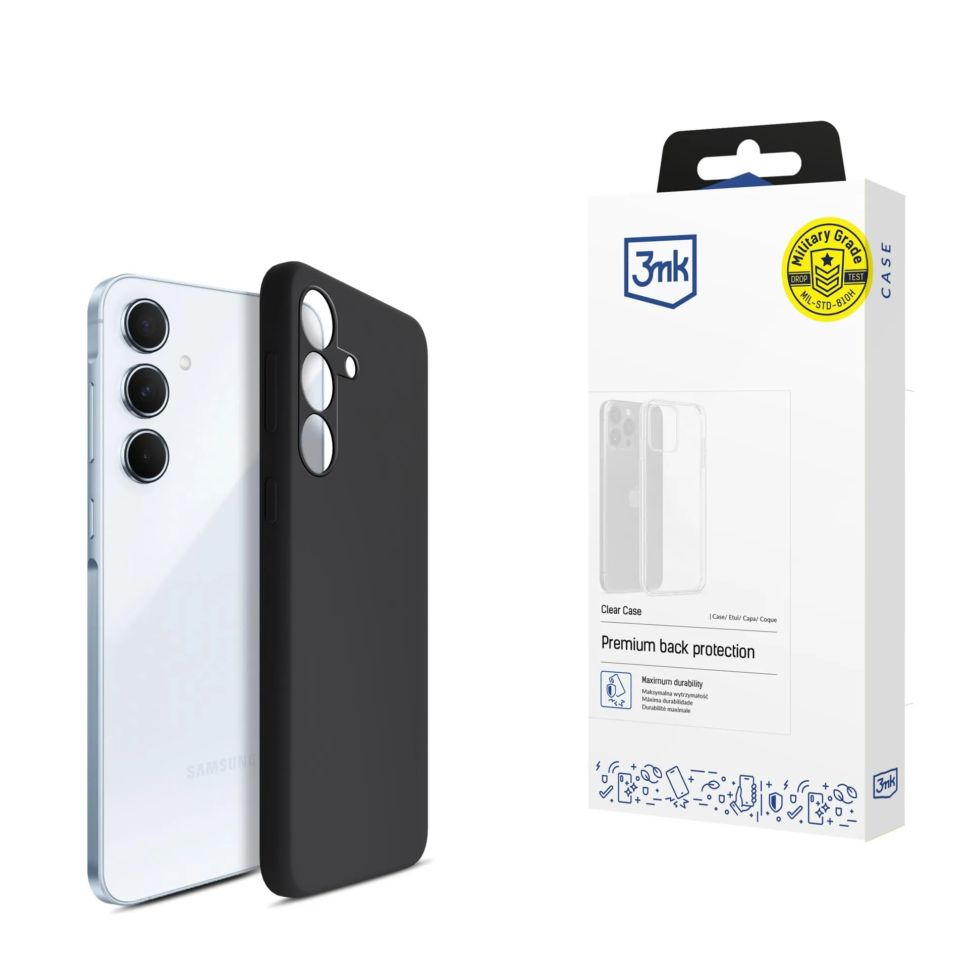 Dėklas Samsung Galaxy A55 5G - 3mk silikoninis dėklas juodas