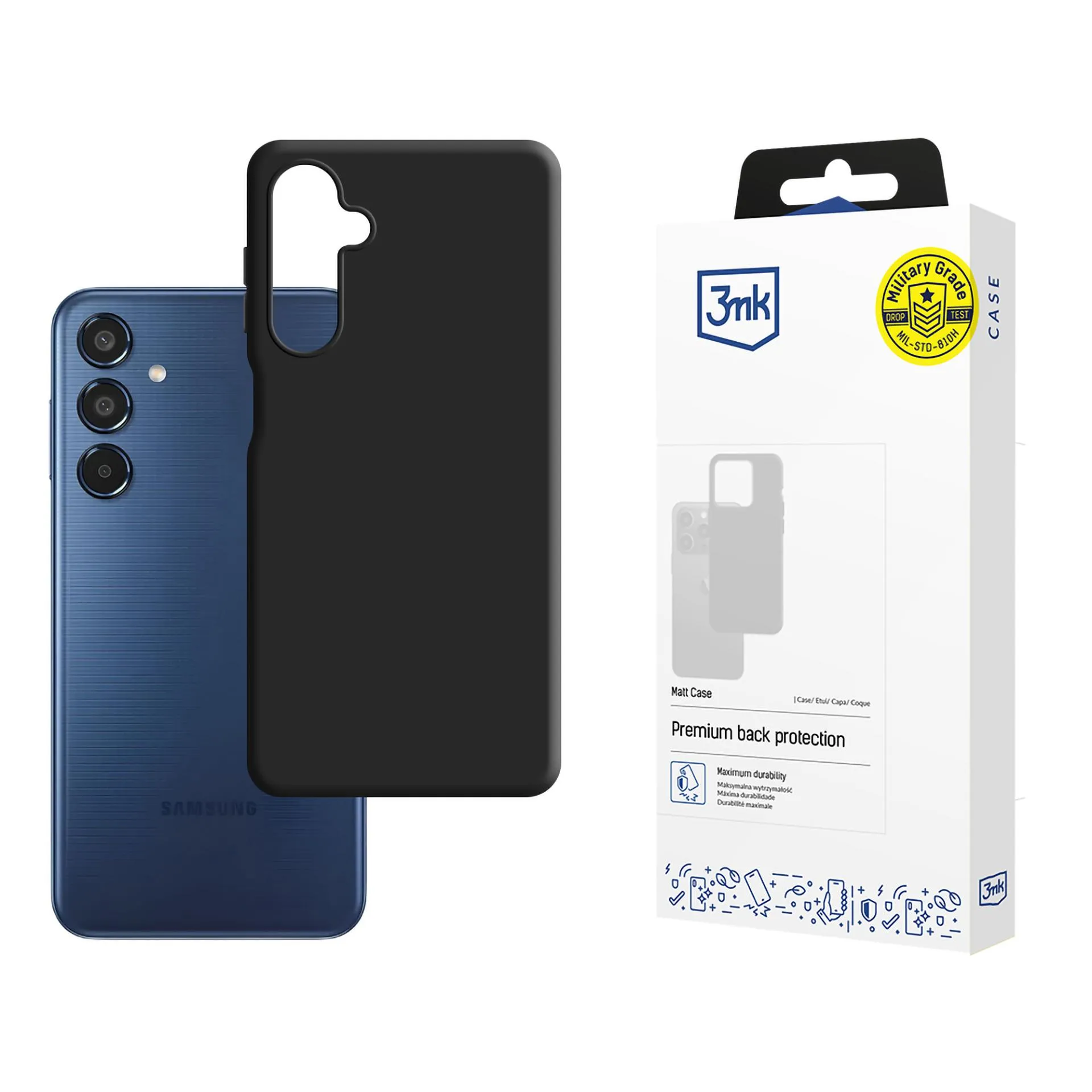 Dėklas Samsung Galaxy M35 5G - 3mk Matt Case Black
