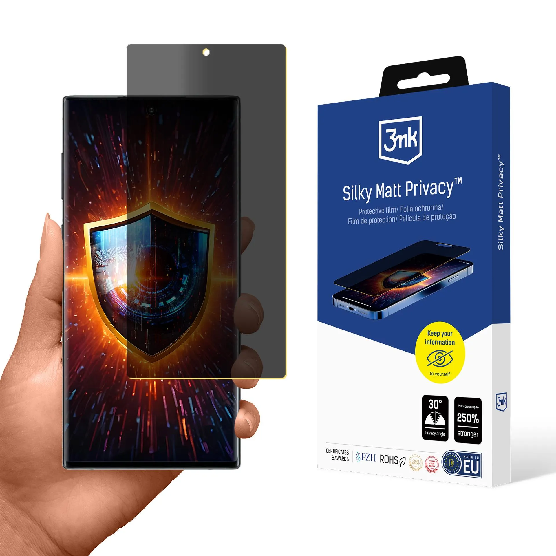 Folia privatizuojanti prie Samsung Galaxy Note 10 - 3mk Silky Matt Privacy