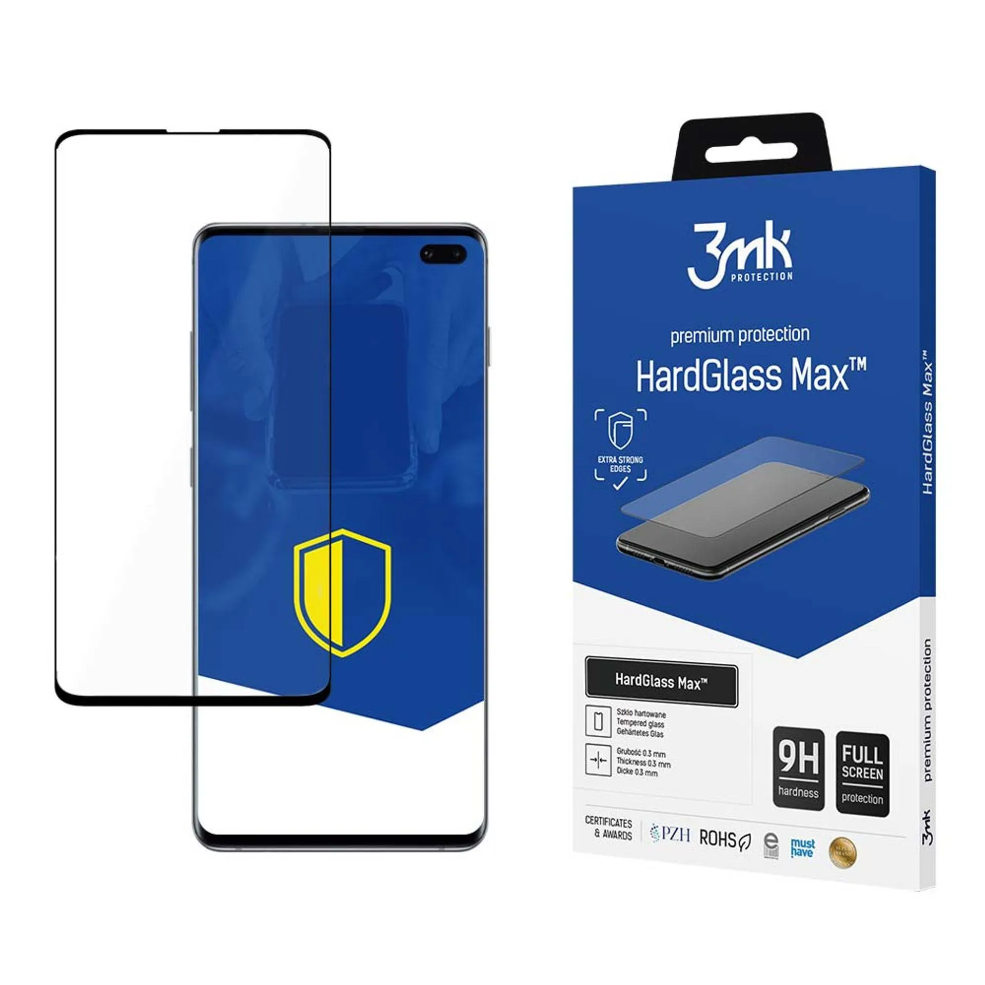 Grūdintas stiklas Samsung Galaxy S10+ - 3mk HardGlass Max