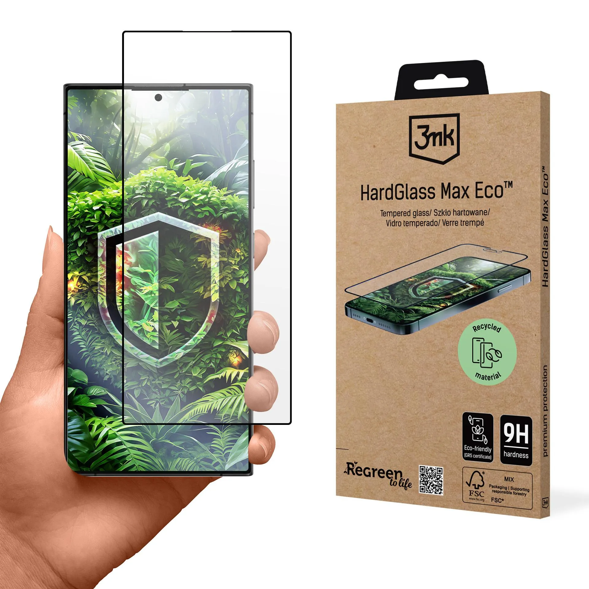 Grudintas stiklas Samsung Galaxy S24 Ultra - 3mk HardGlass Max Eco
