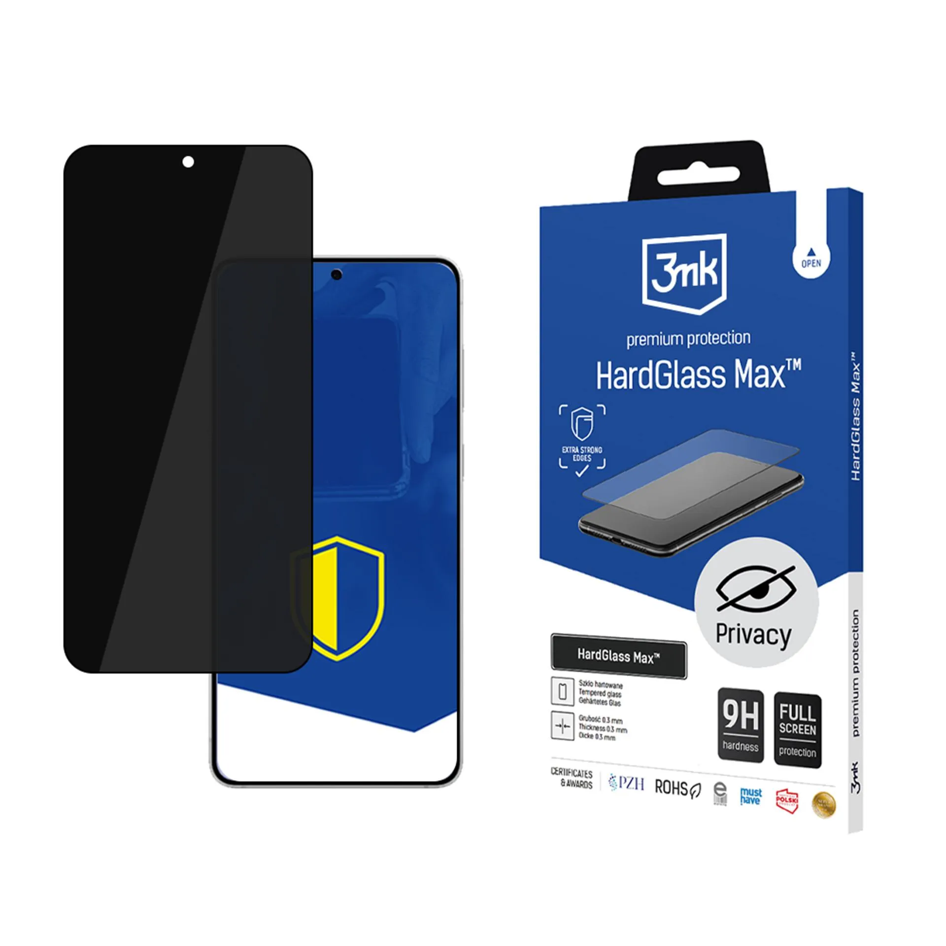 Privatumo stiklas Samsung Galaxy S25 Edge - 3mk HardGlass Max Privacy