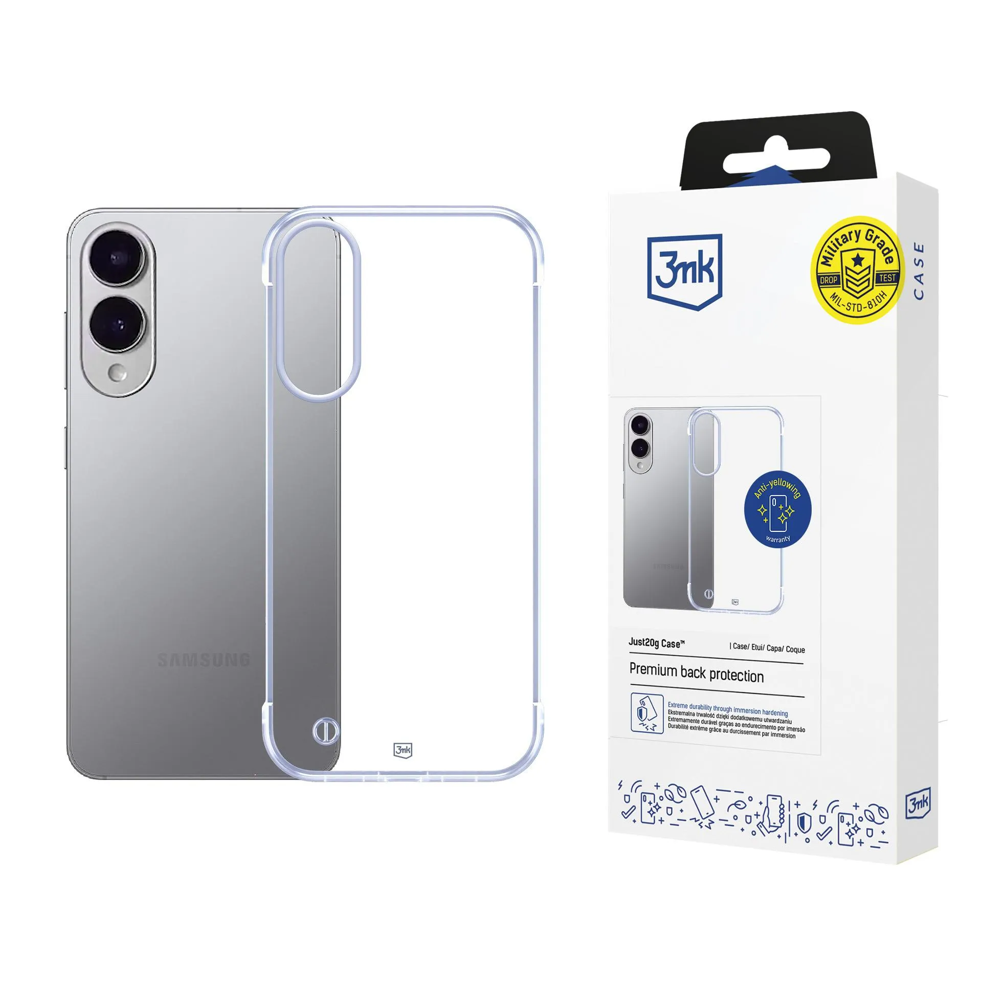 Ypač lengvas dėklas Samsung Galaxy S25 Edge - 3mk Just20g Clear Case