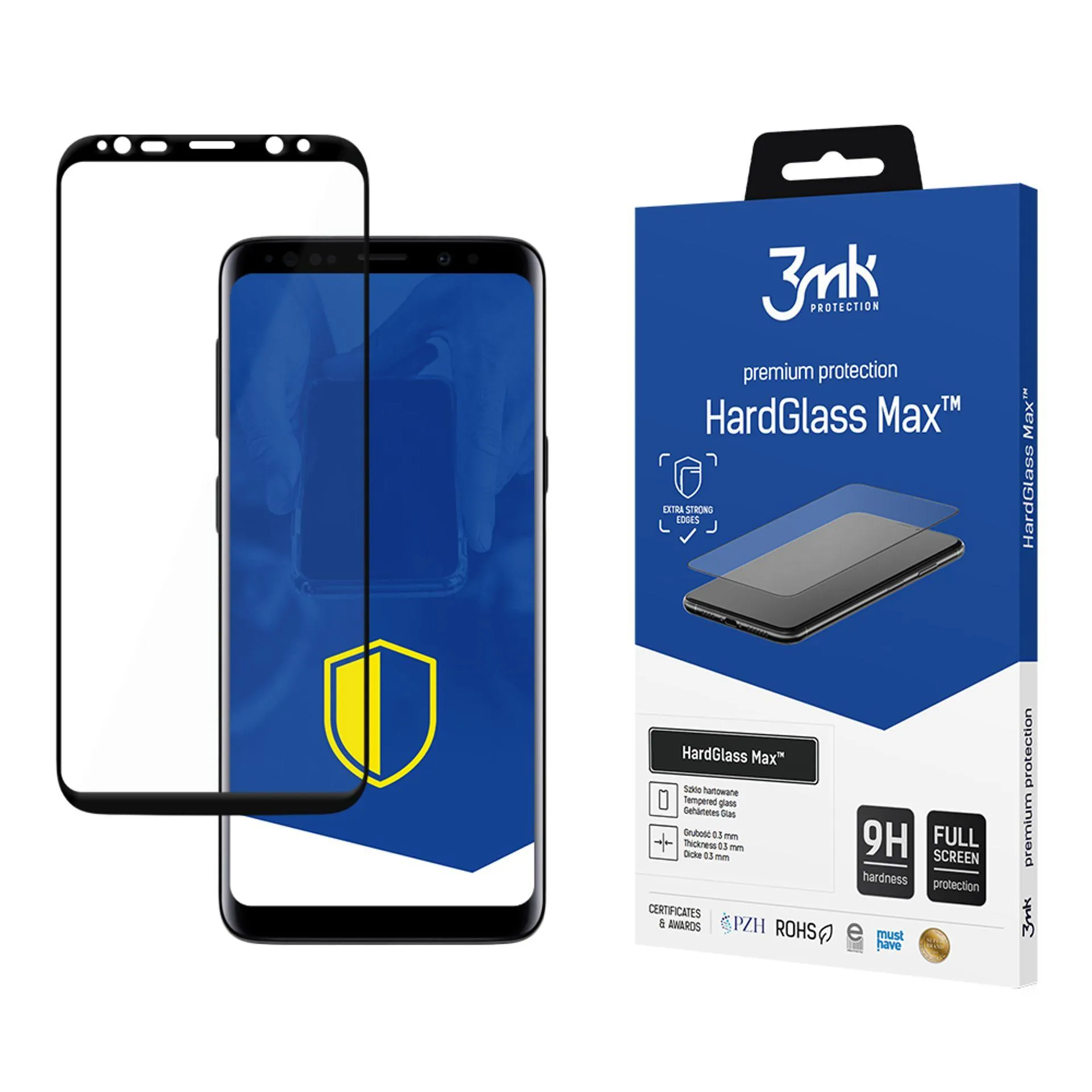 Grūdintas apsauginis stiklas Samsung Galaxy S9 - 3mk HardGlass Max