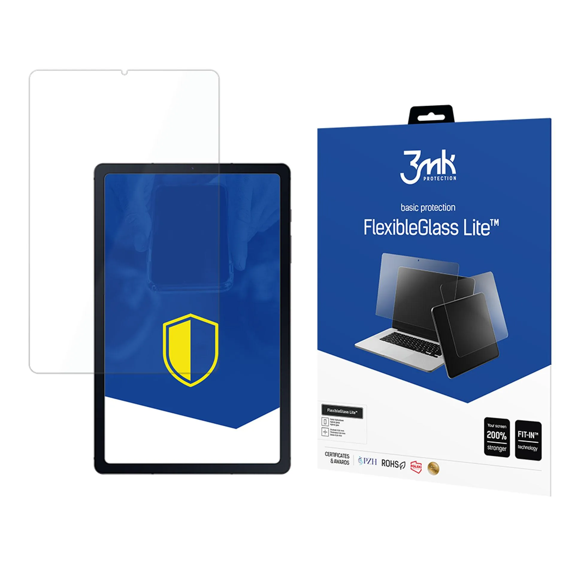 Nesuskaldomas hibridinis stiklas Samsung Galaxy Tab S6 Lite 2020/2022 - 3mk FlexibleGlass Lite.