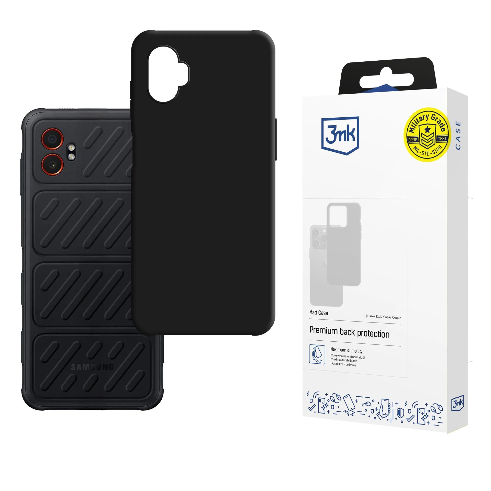 Dėklas Samsung Galaxy XCover 7 Pro - 3mk Matt Case Black