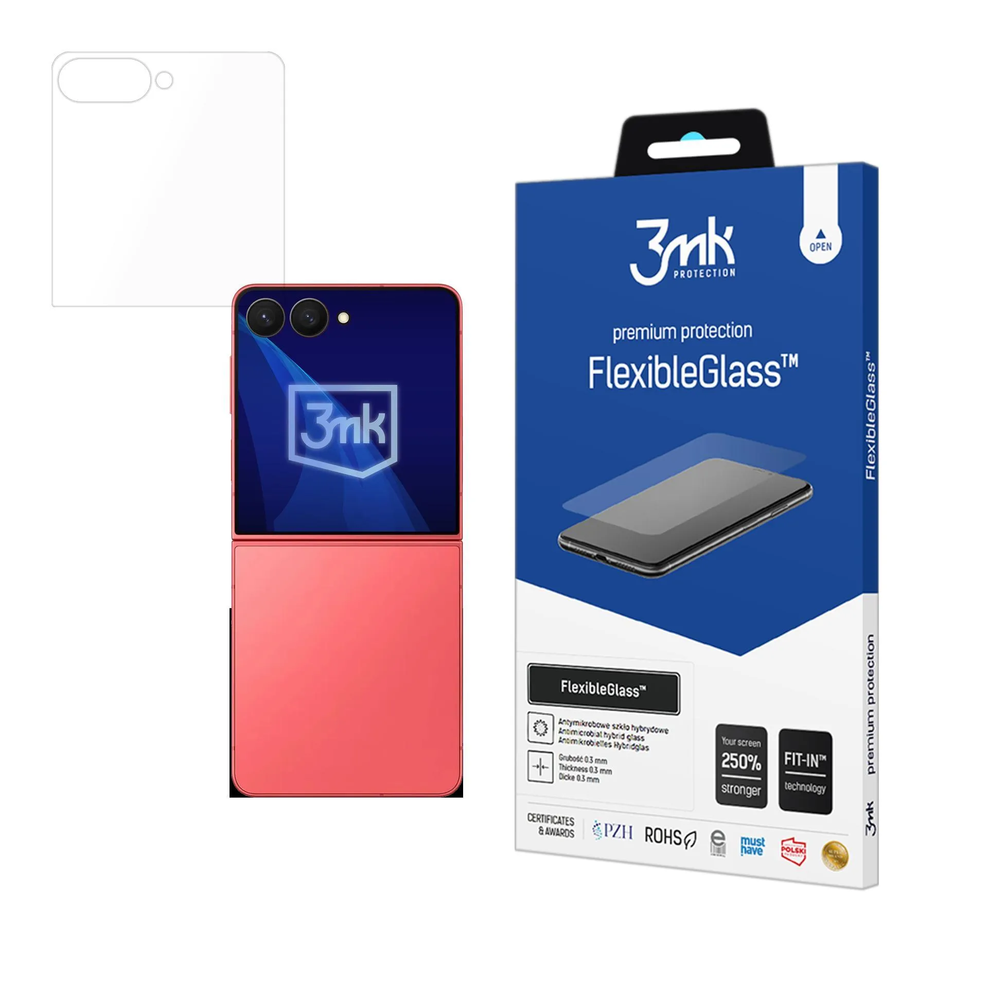 Neskaidomas hibridinis stiklas [modeliui] - 3mk FlexibleGlass™