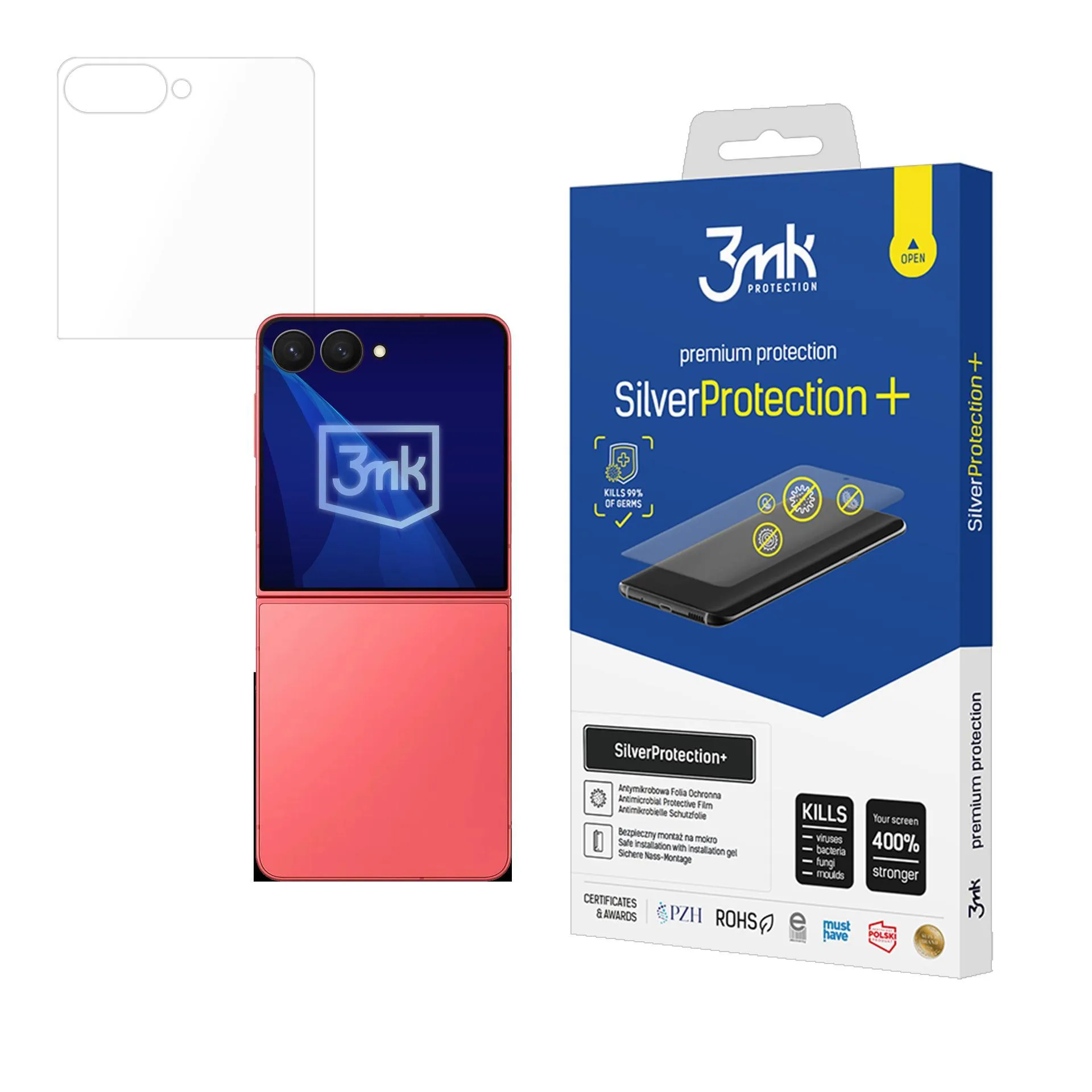 Antismūginė apsauginė plėvelė Samsung Galaxy Z Flip 7 - 3mk SilverProtection+