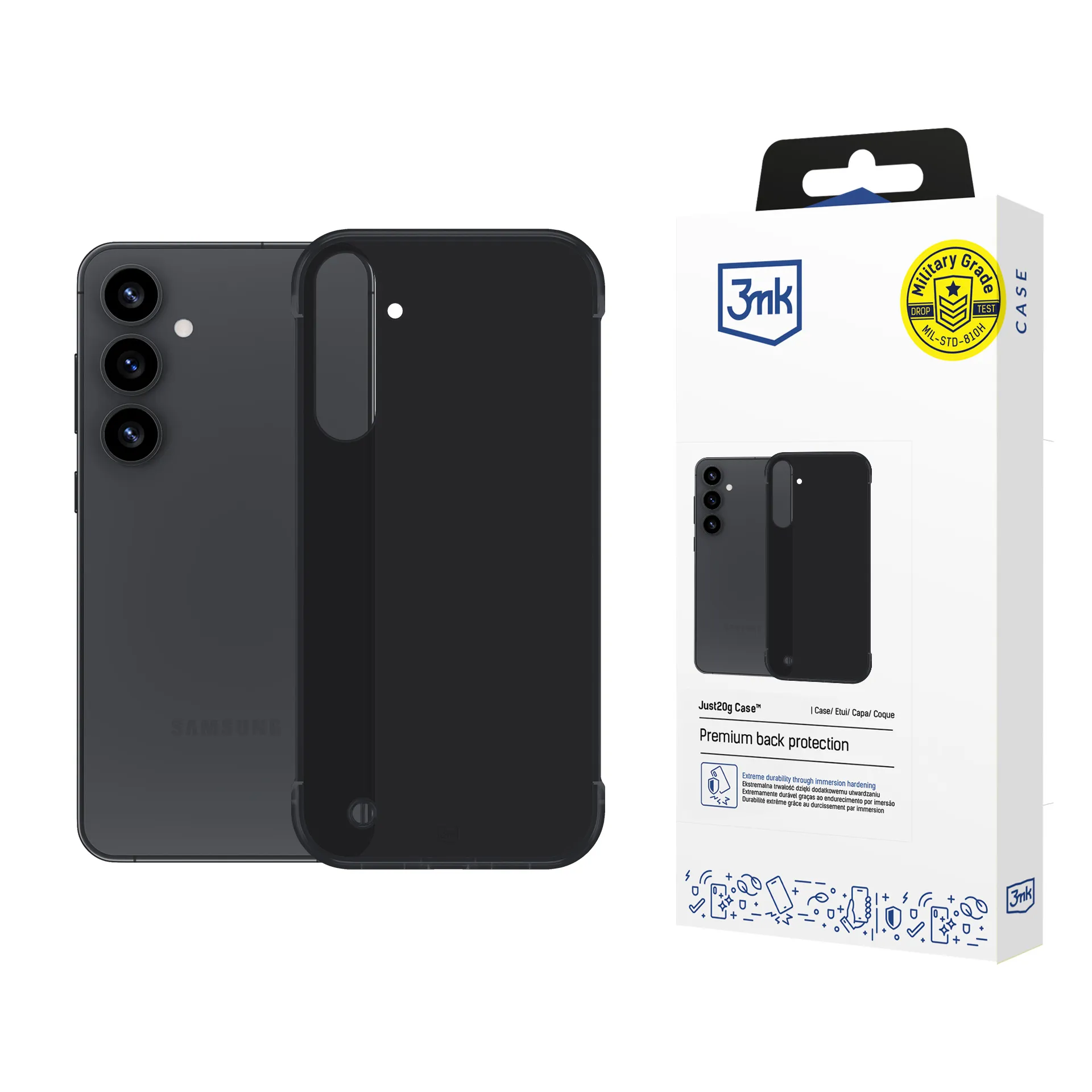 Ultralengvas deklas Samsung Galaxy S25 - 3mk Just20g Matt Case