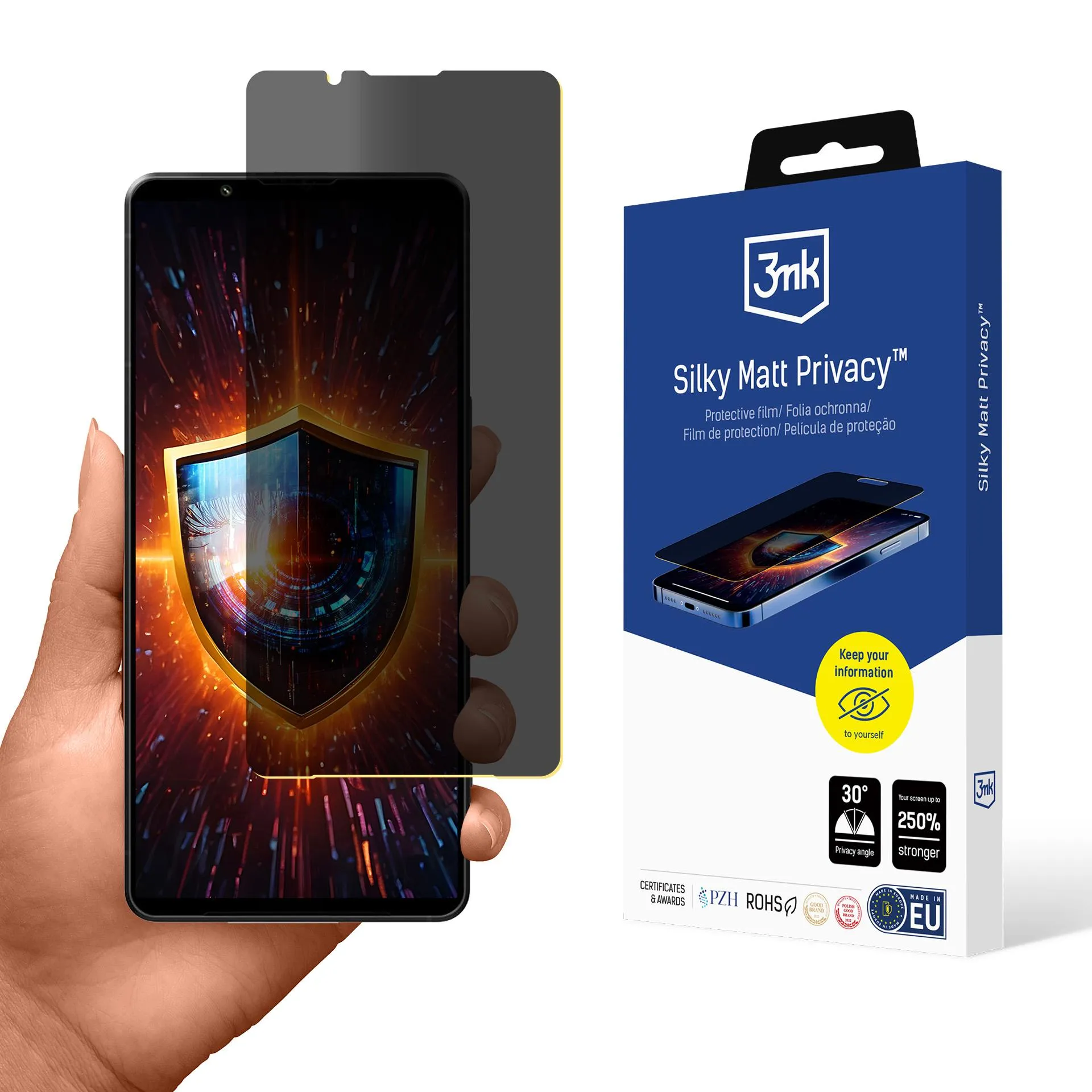 Folia privatizuojanti prie Sony Xperia 1 VII - 3mk Silky Matt Privacy